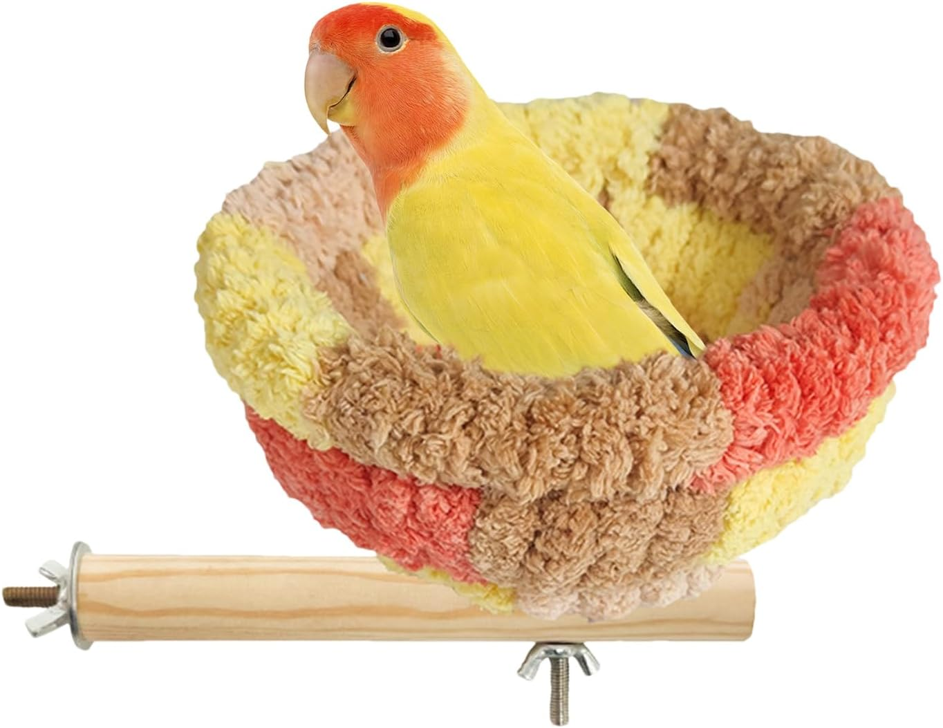 Bird Nest for Cage, Flannel Parakeet Bird Nest Perch, Warm Bed Nesting Cockatiel Cage Accessories, Pet Supplies for Macaw Cockatoo Parrot Canary Finch Lovebird African Grey image number 1