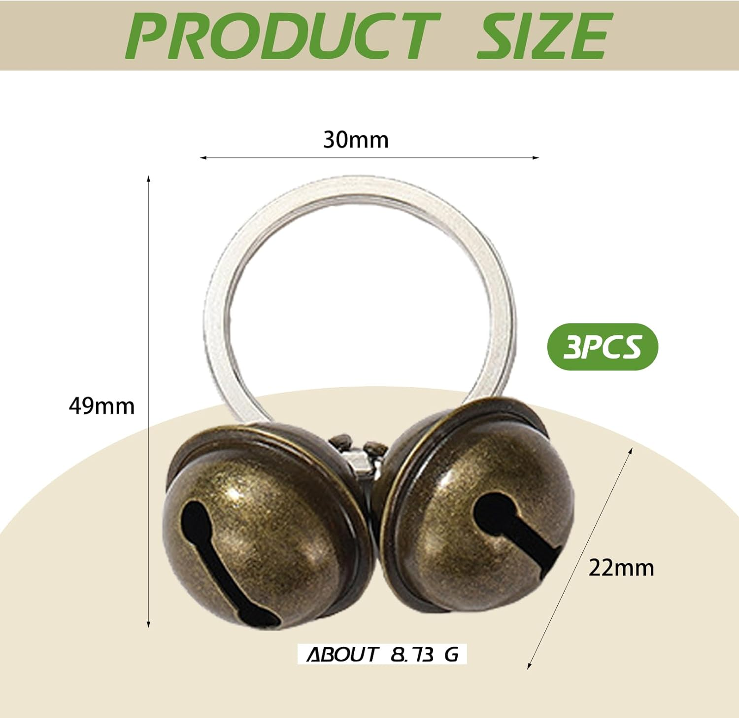 3 Sets of Bells, Bells, Loud Cats Dog Bells, Pet Tracker Bells, Dog Bells, Collar, Dog Collar Bells, for Collar Tracker, Pets, Bells, Collar, Pendant Bells Training image number 5