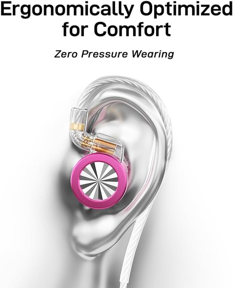 LETSHUOER D02 Wired IEM Earphones,Type-C Earbuds with Microphone,Dual-Chambered Dynamic Driver in Ear Monitors for Gaming with Detachable Silver-Plated Copper Cable (Aqua, Type-C)