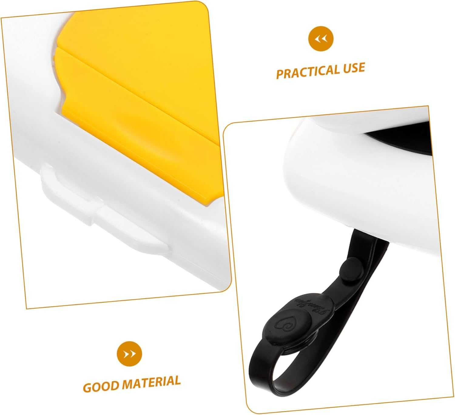 LABRIMP Car Tissue Holder Decorative Wipes Dispenser Box Moisture Retention Large Capacity Storage for Wet Wipes image number 2