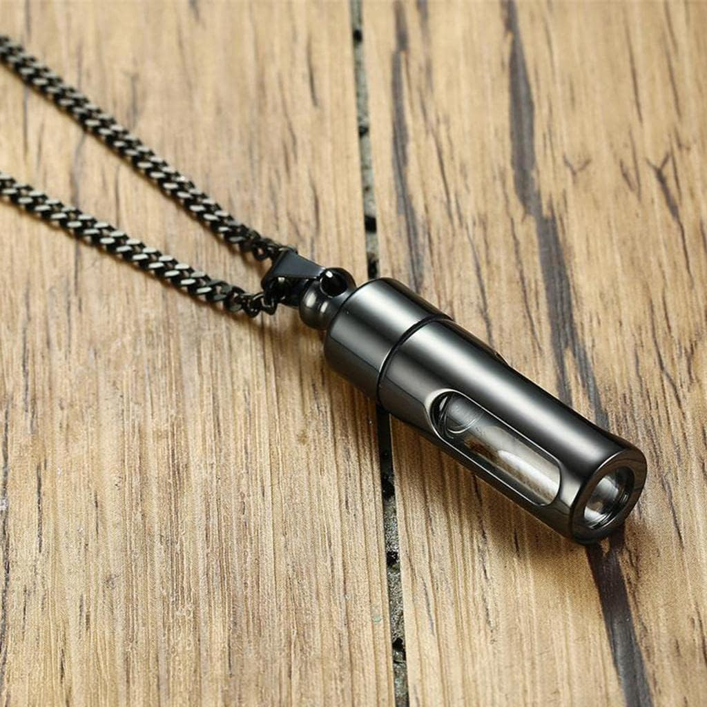 Screw Urn Pendant Necklace Jewlery Stainless Steel Glass Openable Container Vial Tube Urn Keepsake Cremation Ashes Holder image number 1