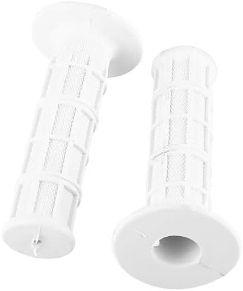 1Pair White Rubber Motorcycle Grips,22Mm 7/8" Scooter Grips Handlebar Hand Grips for Most Motorcycle,Dirt Bike,Pit Bike Handlebar,Easy Installation,Motorcycle and Powersports,Handlebars and Components image number 2