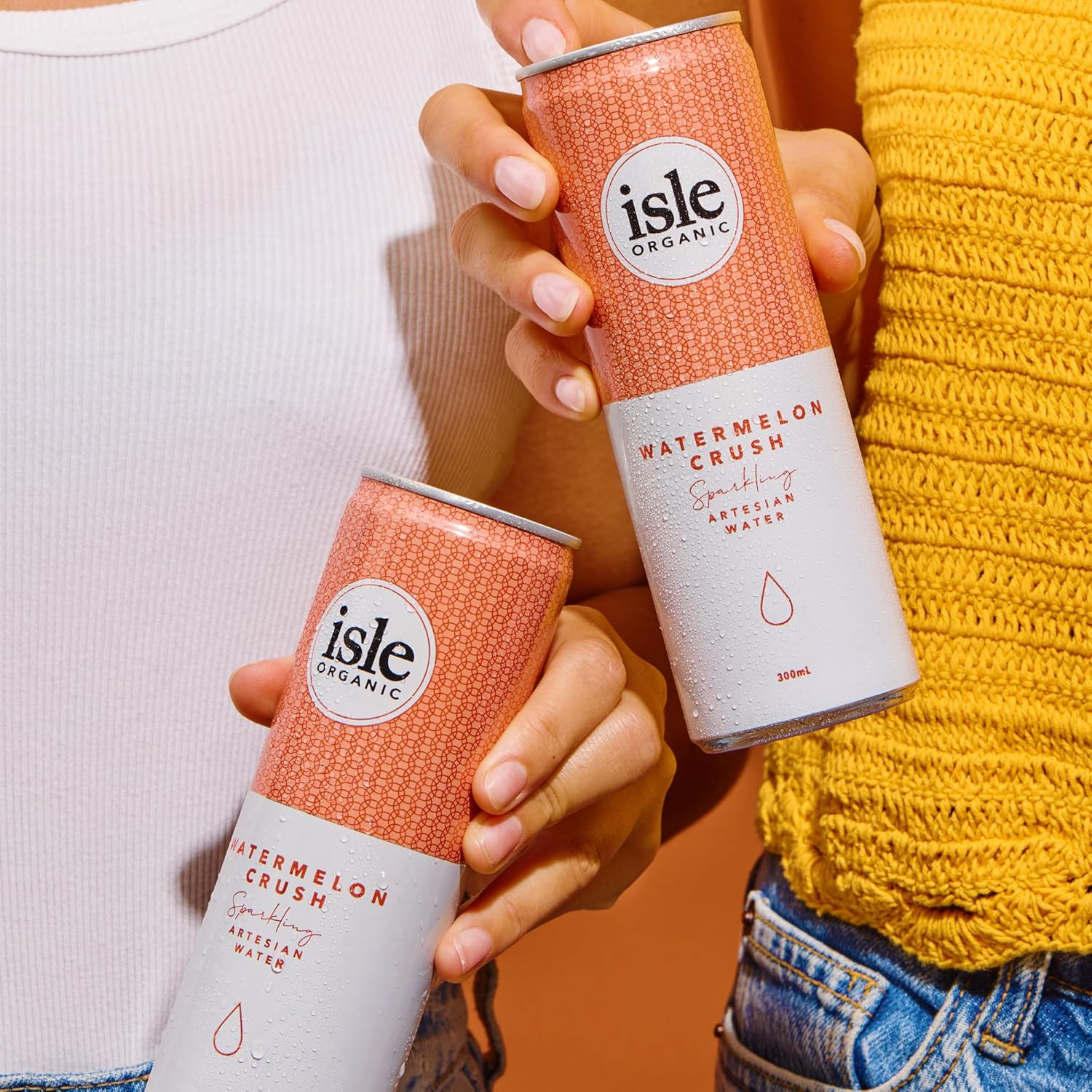 Sparkling Water, WATERMELON CRUSH, Certified Organic, Low Calorie, Flavoured Spring Water, Case of 12 Cans &ndash; Isle Organic image number 6