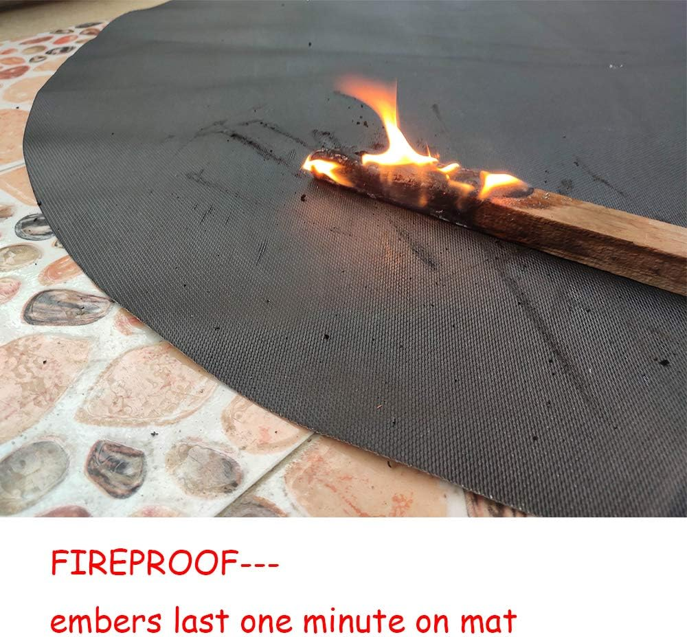Fireproof Chimineas Mat for Deck,Protection Grill & Patio Fire Pit Pad Hearth Rug, Fireproof Mat, Deck Protector for Wood Burning Fire Pit, Gas Fire Pit, Charcoal Grill (48 Inch) image number 1