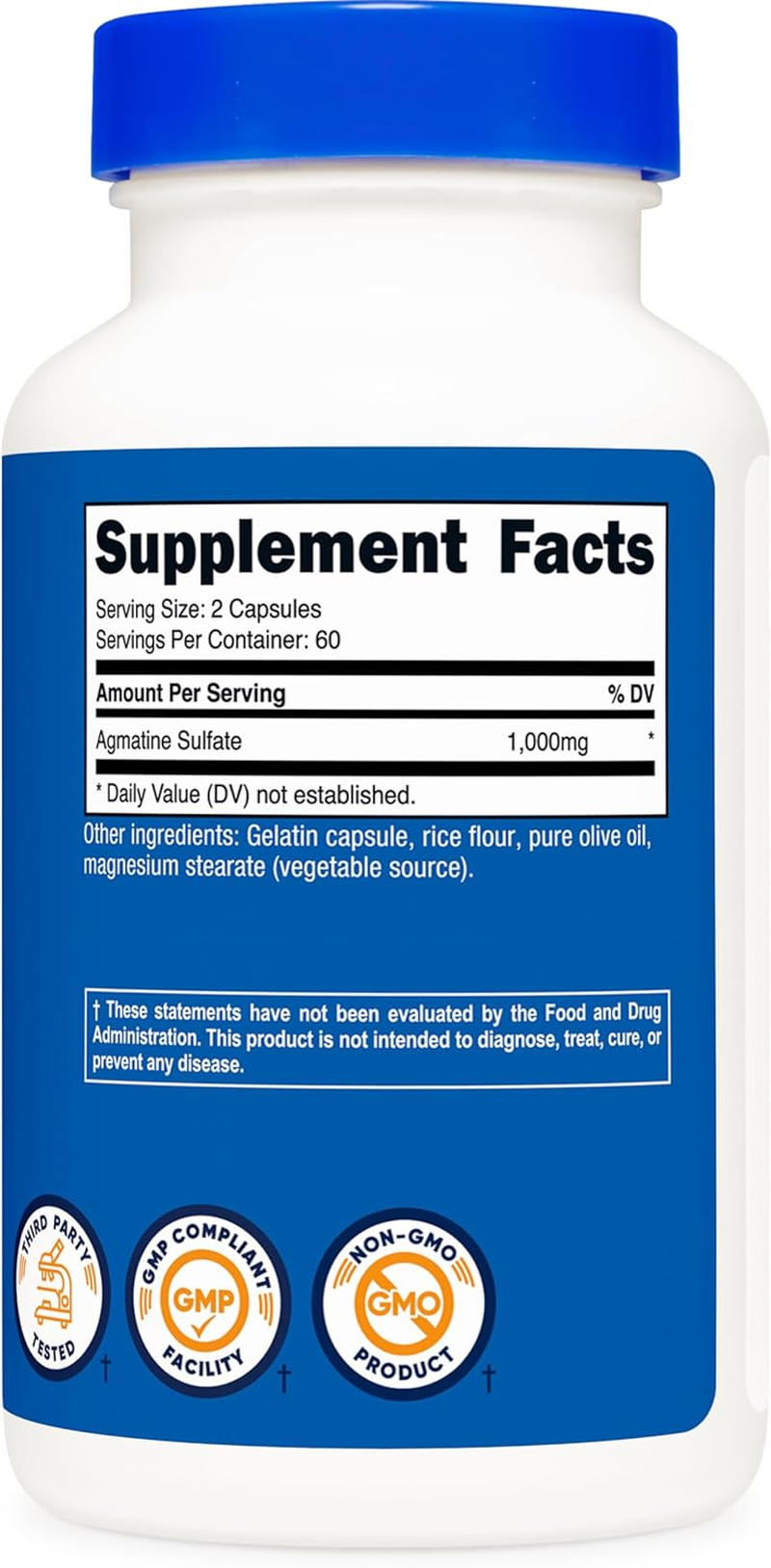 Nutricost Agmatine Sulfate 120 Caps image number 3