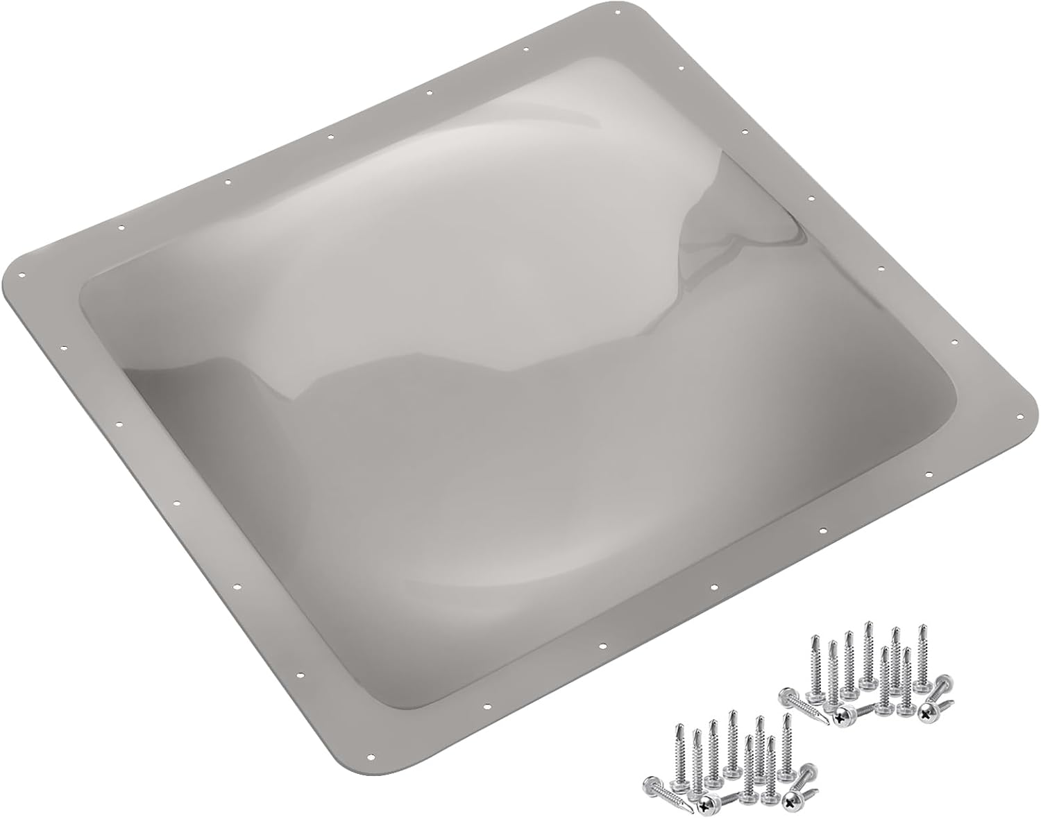 XMK RV Skylight Replacement,18" X 18" Outer Dome Fit 14" X 14" Openings, RV Skylight Cover Shower Roof Dome for Camper Trailer Fifth Wheel Truck, Impact Resistant, UV Block, Black