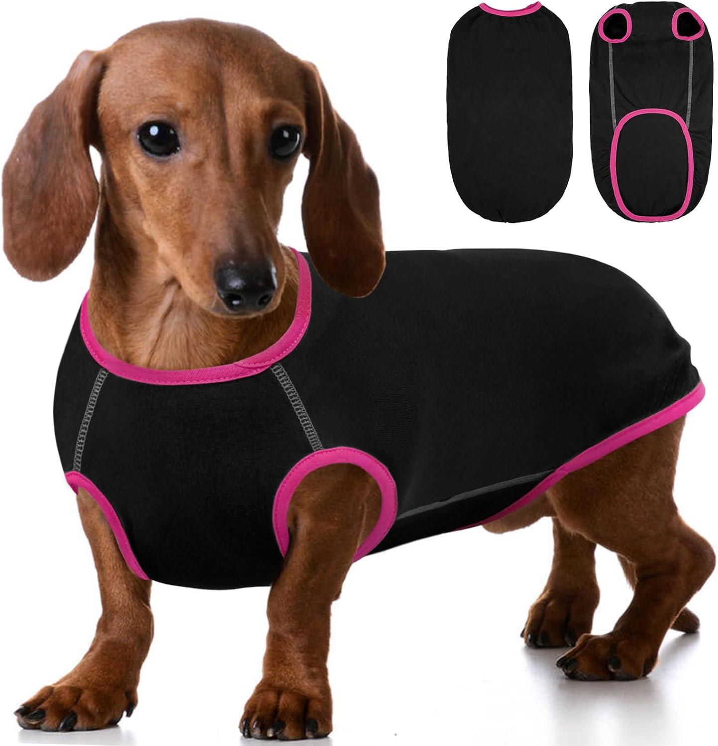 Hjyokuso Dachshund Jumper, Soft Elastic Dachshund Fleece Pullover for Mini Sausage Dogs, Lightweight and Breathable for Home Use or Outdoor Walks, All-Season Wear, Black XS image number 4