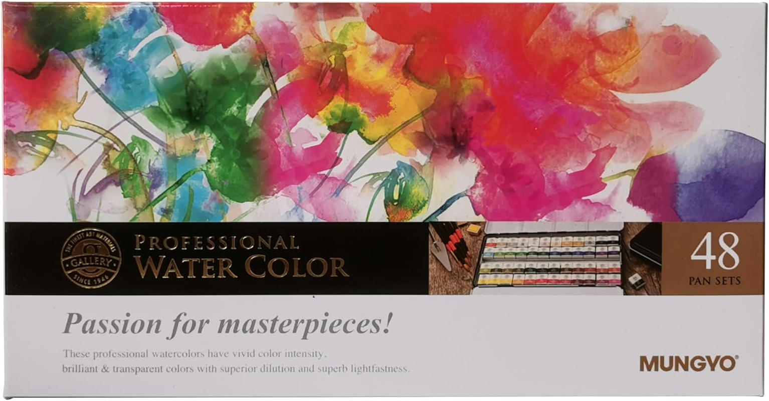 Sargent Art 32-6048 Artist Quality 48Ct Professional Watercolor Set, Tin Case, 48 Count (Pack of 1), Multi Color image number 3