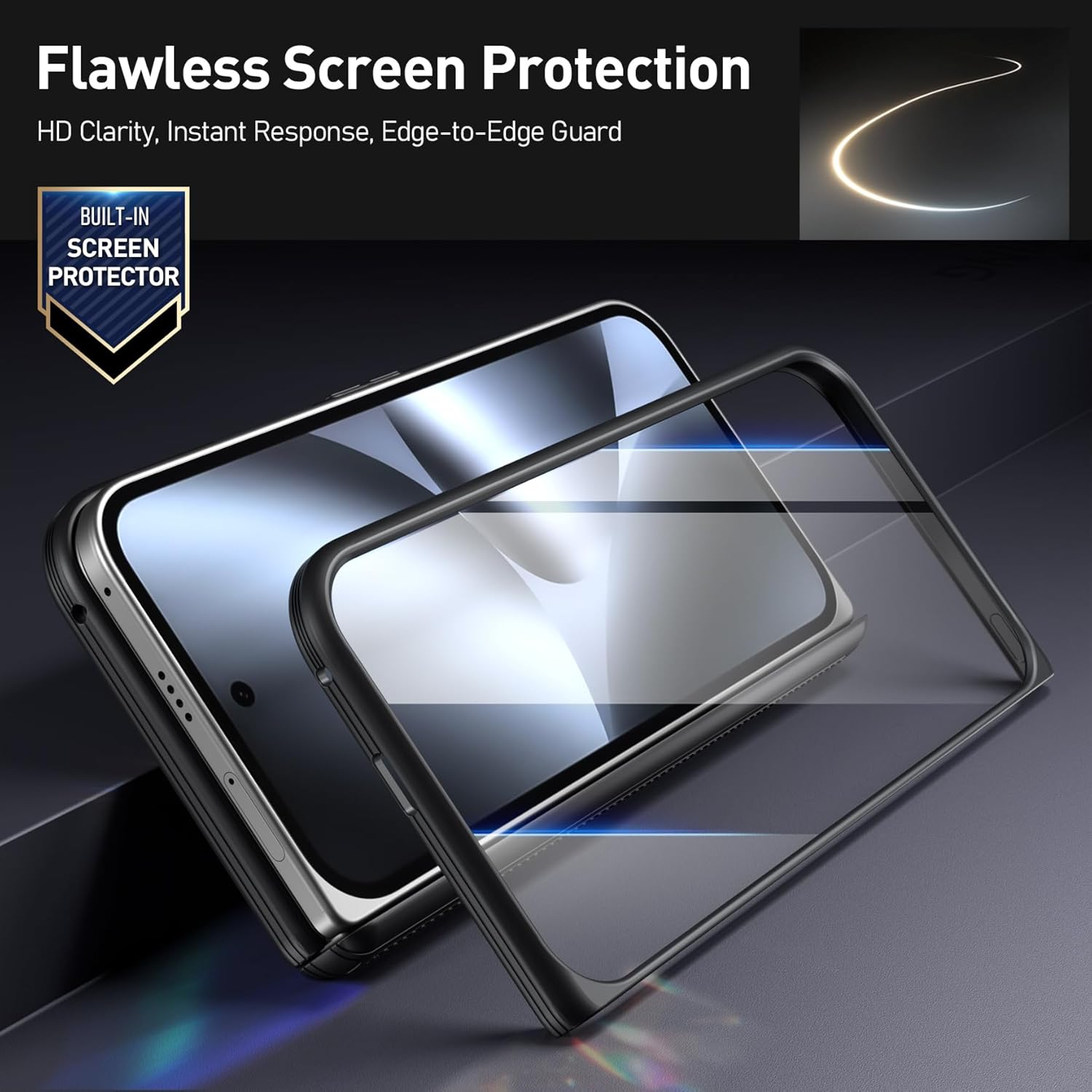 Poetic Revolution Flex Case for Google Pixel 10 Pro Fold, [Hidden Foldable Kickstand][Hinge Protection][Magsafe Compatible], Shockproof Pixel 10 Pro Fold Cover with Built-In-Screen Protector, Black - Green image number 7