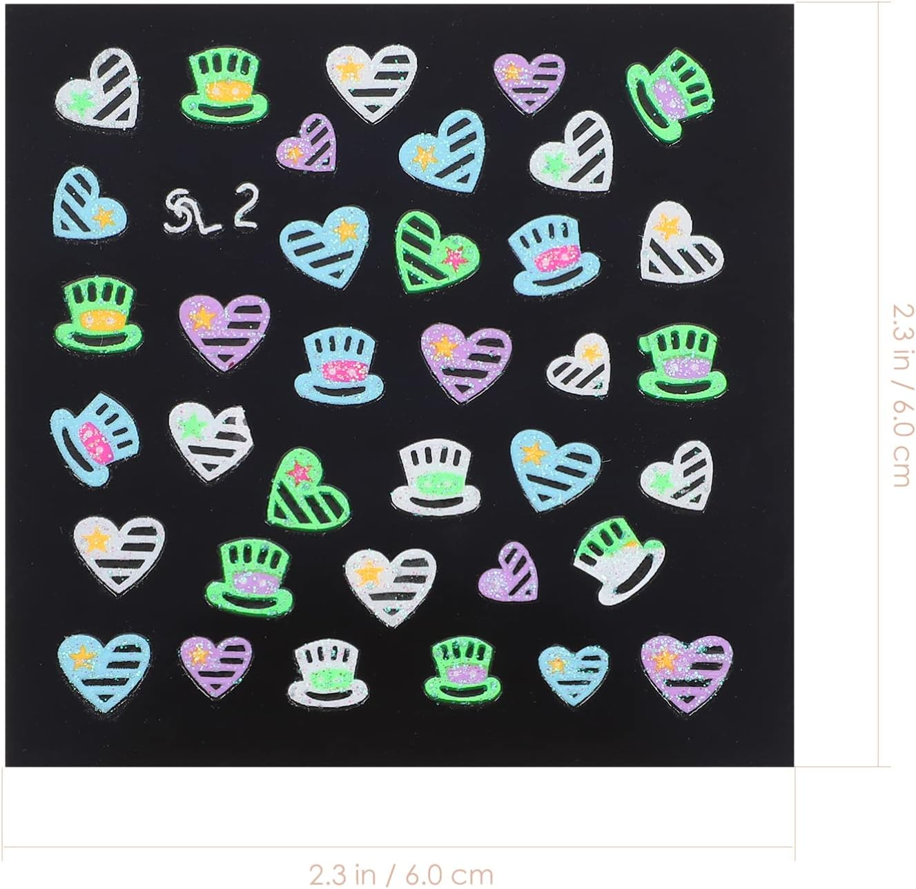 LALAFINA 72Sheets Luminous Nail Art Stickers for Fashion Manicure Dark Fingernail Decor for Halloween Party Nails image number 5
