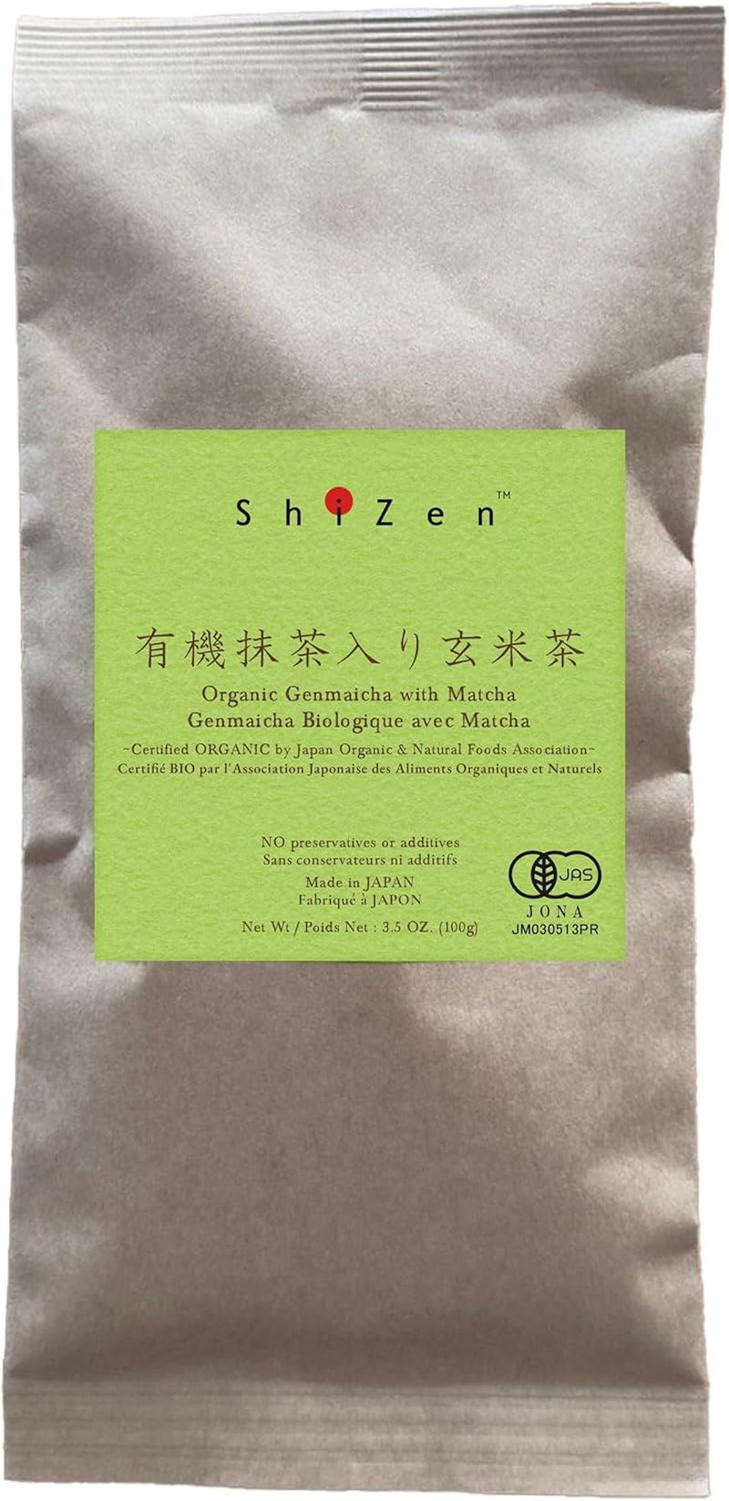 Organic Green Tea from Japan - Shizen Tea - (Organic Genmaicha with Matcha) image number 2