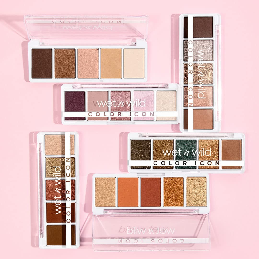 Wet N Wild Color Icon Eyeshadow Makeup 5 Pan Palette, Matte, Shimmer, Metallic, Long Wearing, Rich Buttery Pigment, Cruelty Free - Walking on Eggshells image number 1