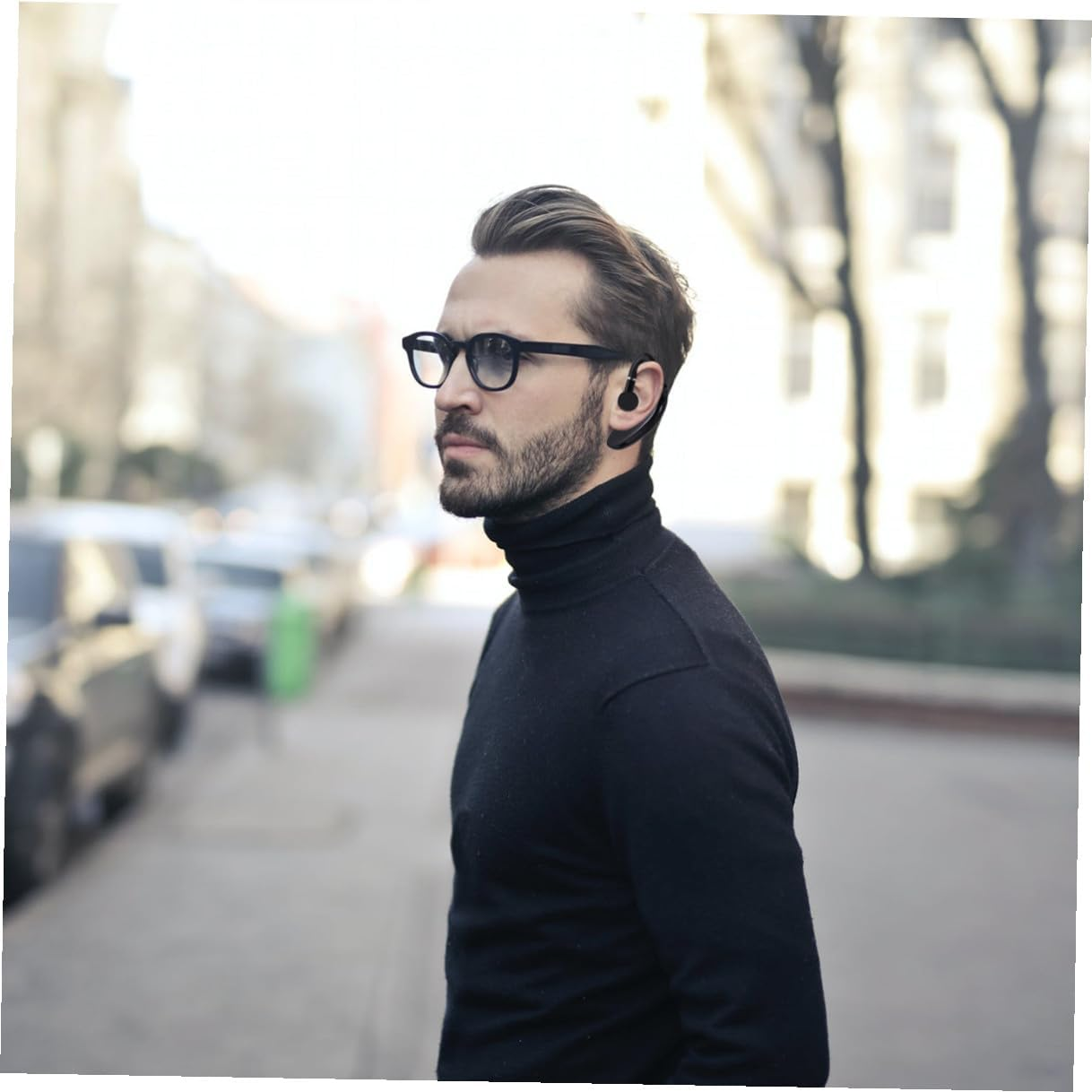 OSOLADY Wireless Earphone Earpiece Long Battery Life One-Side Earphone for Driving Business Workout Black Wireless Earbud Earhook