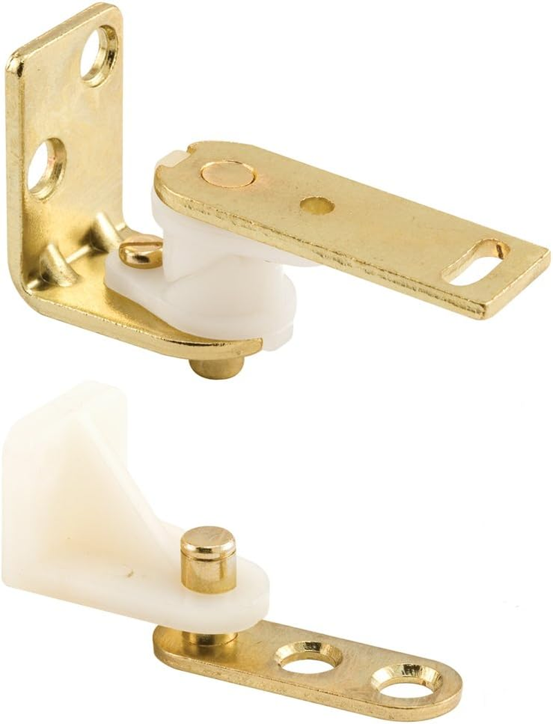 Prime-Line Products U 9133 Cafe Door Style Hinge Set, Brass image number 1