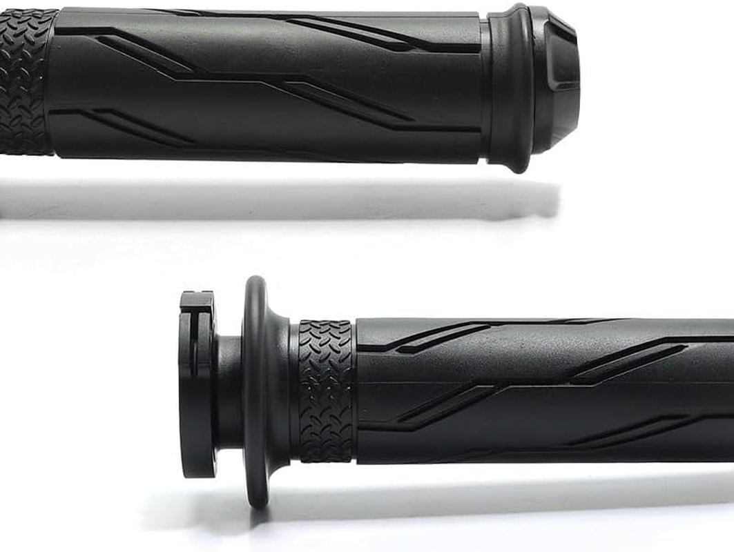 For Yamaha Grip Assembly，Rugged Grip Motorcycle Handlebar Grips - Premium Rubber, Non-Slip Design, Universal Fit for Yamaha FZ1/6/8/R1/R6/MT07/09 Black
