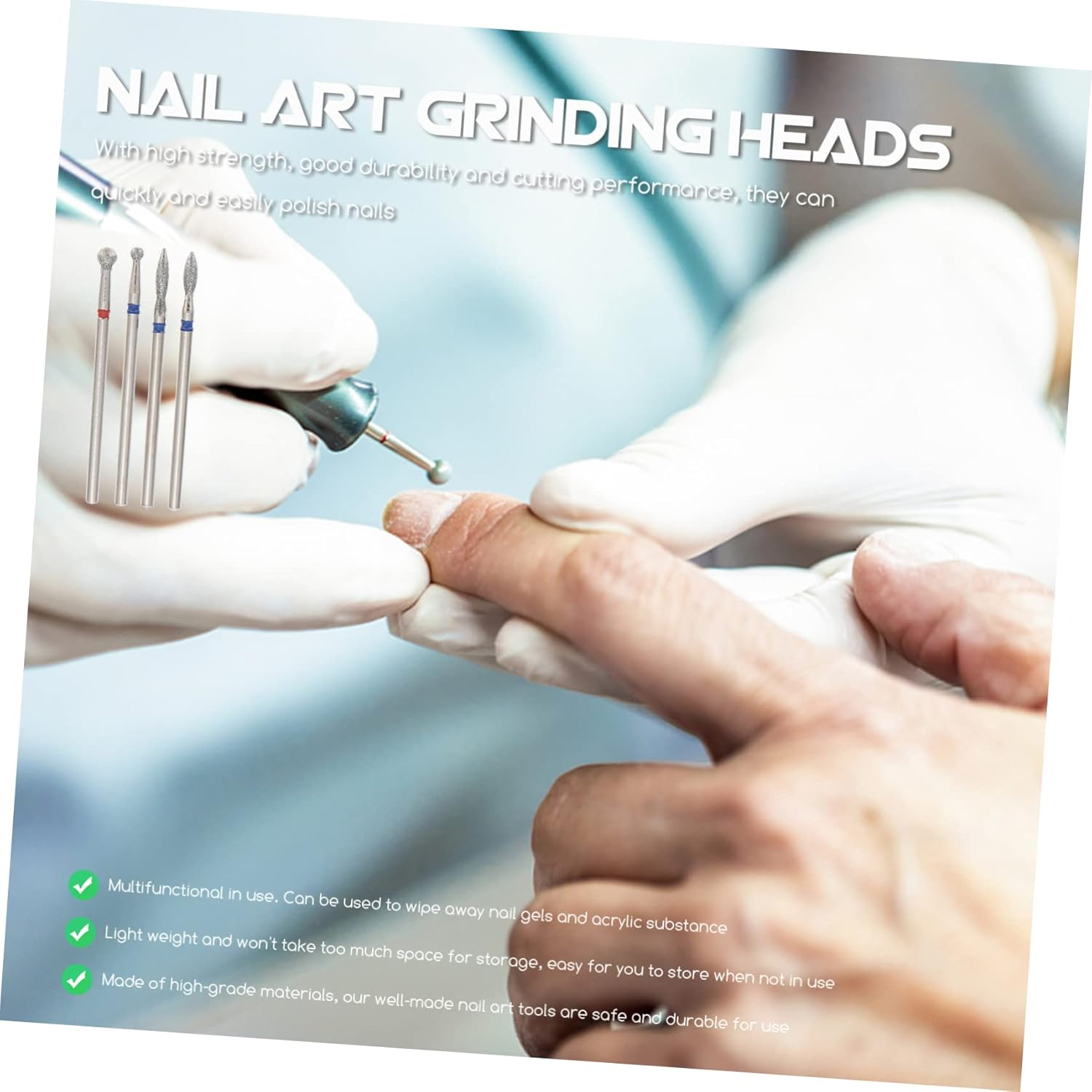 Baluue 12Pcs Nail Drill Bits Set for Nails Professional Cuticle Drill Bits Tapered Design for Russian Manicure image number 5