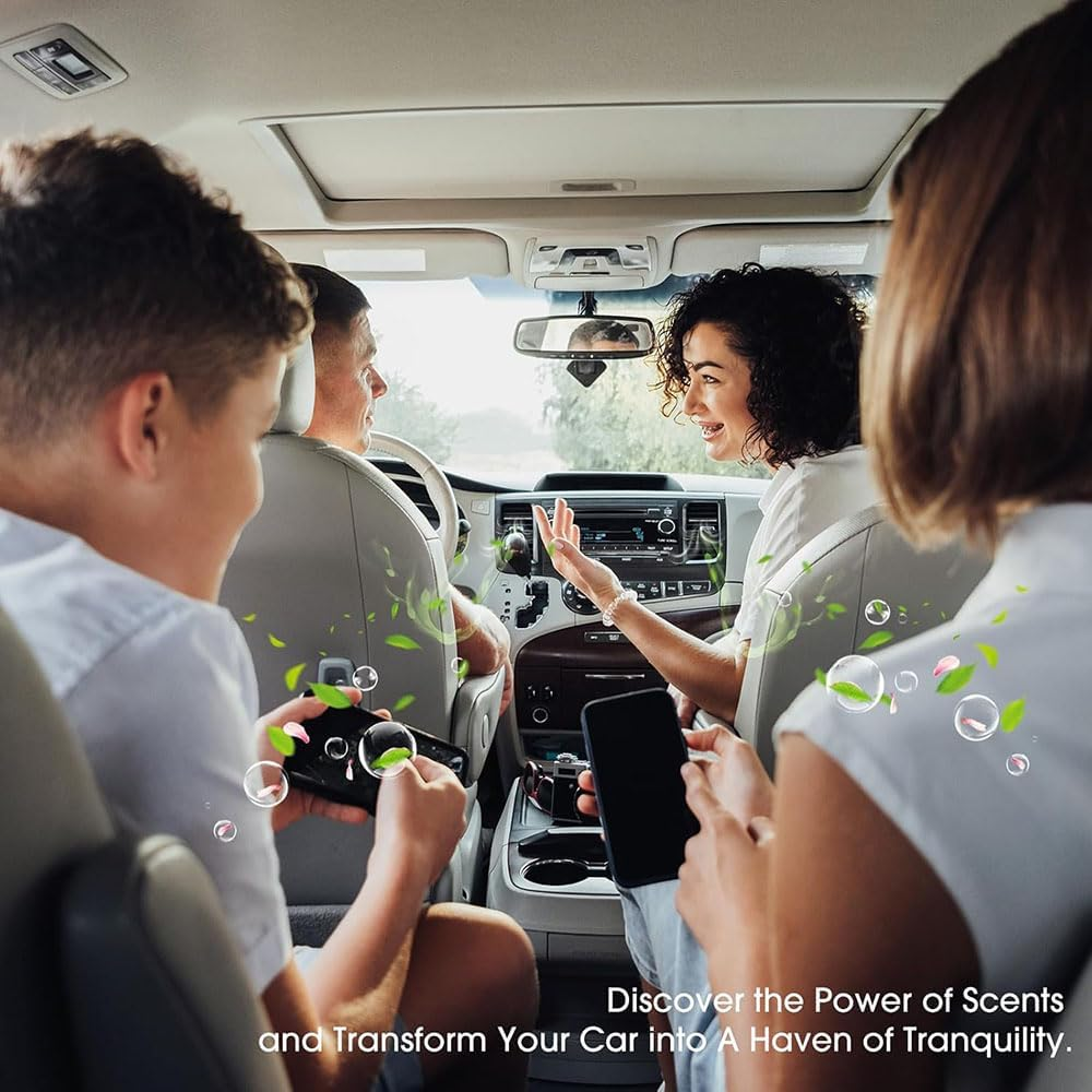 2 Pack Car Essential Oil Diffuser and Air Freshener with 12 Refill Sticks, Portable Aromatherapy Diffuser for Cars, Office, Bathroom, Pet House and Travel, Refillable and Long Lasting Fragrance image number 4