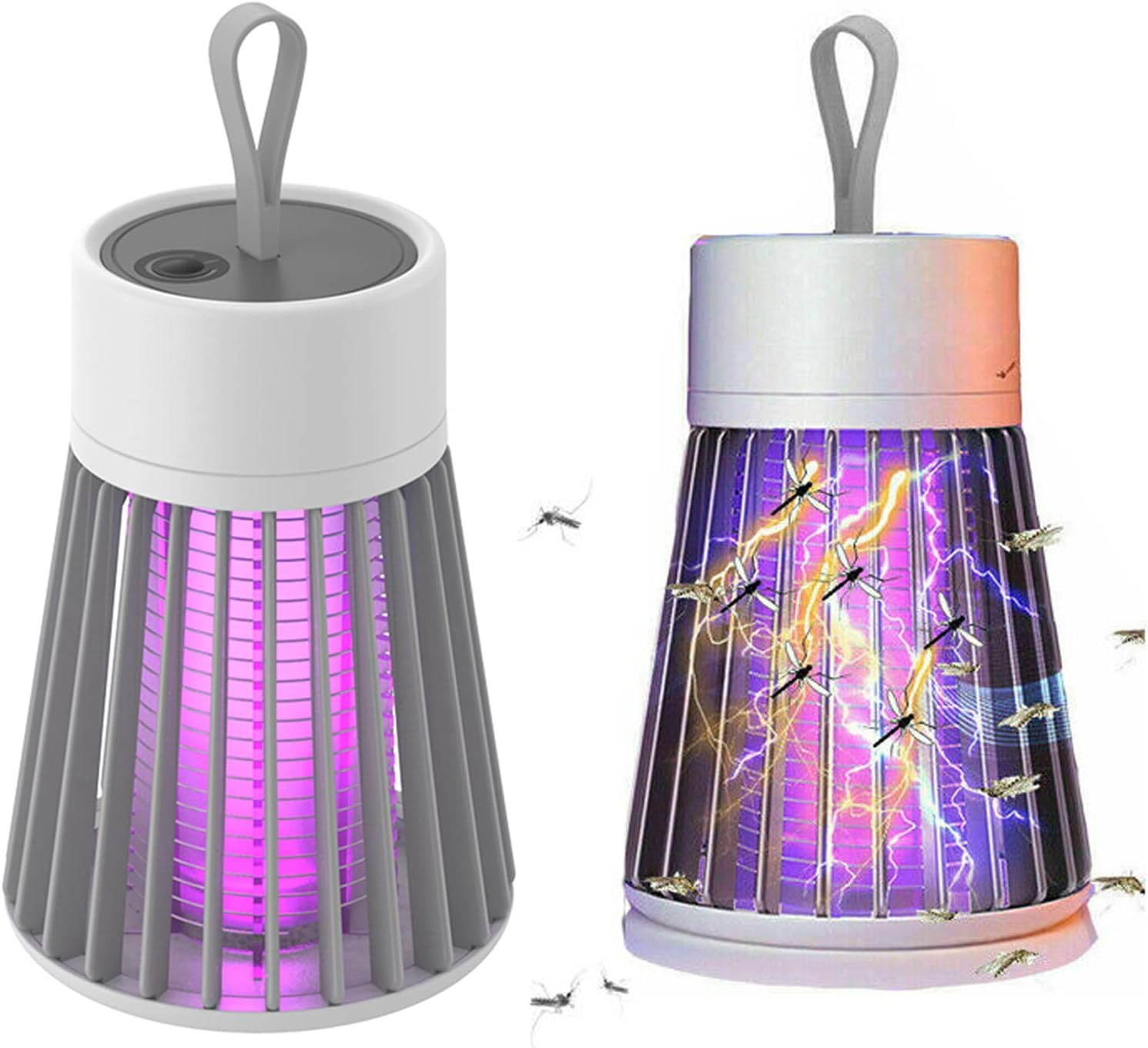 Uandhome LED Mosquito Catcher Lamp, Rechargeable Electric Mosquito & Fly Zapper Portable Indoor & Outdoor Mosquito Killer Lamp Bug Zapper Insect Repellent, Pest Control Trap