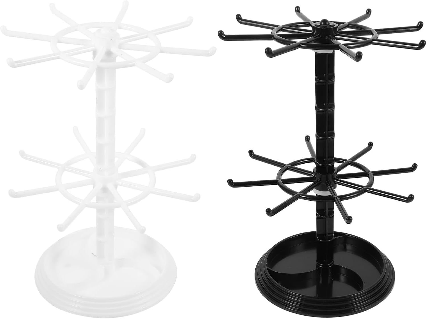SHERCHPRY Retail Display Stand, 2Pcs 2 Tier Earring Display Stands, Rotating Rack for Store Display Shelves, Jewelry Keyring Socking Hats, Shop Spinner for Toys Show image number 3