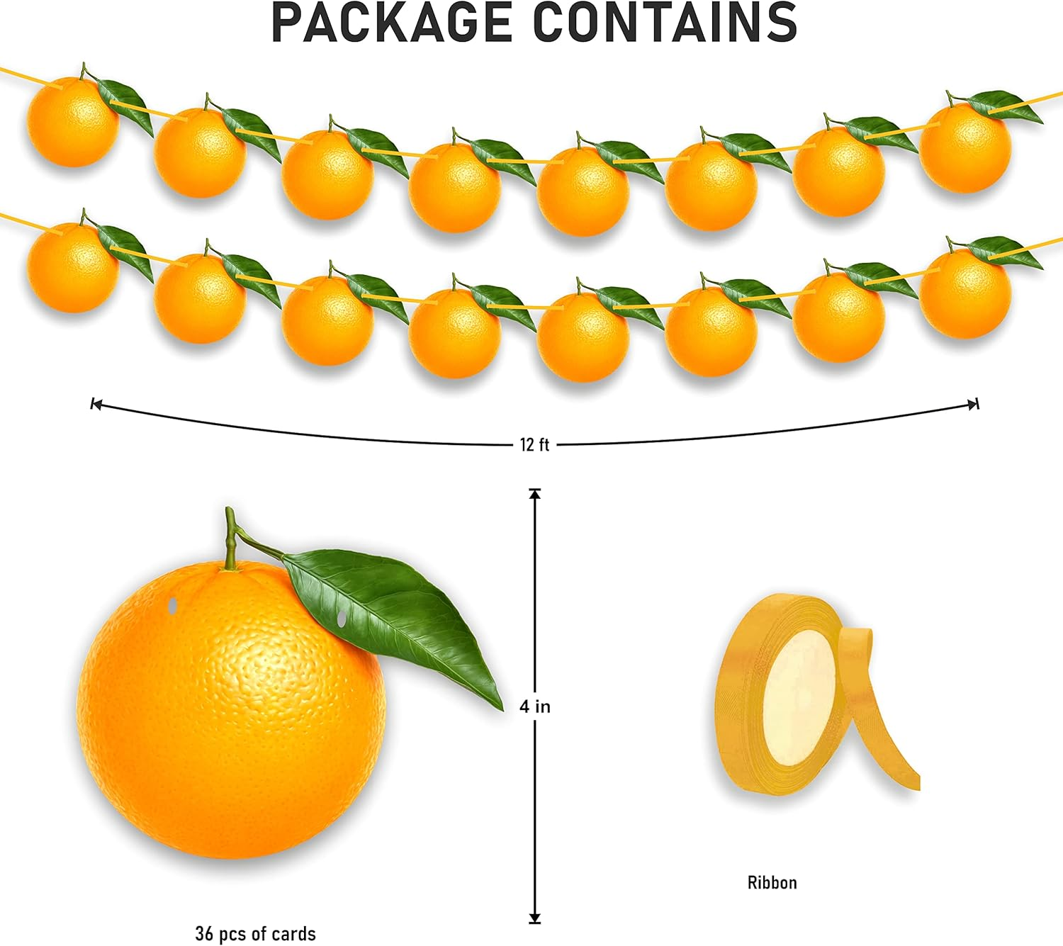 Orange Garland Decoration image number 4