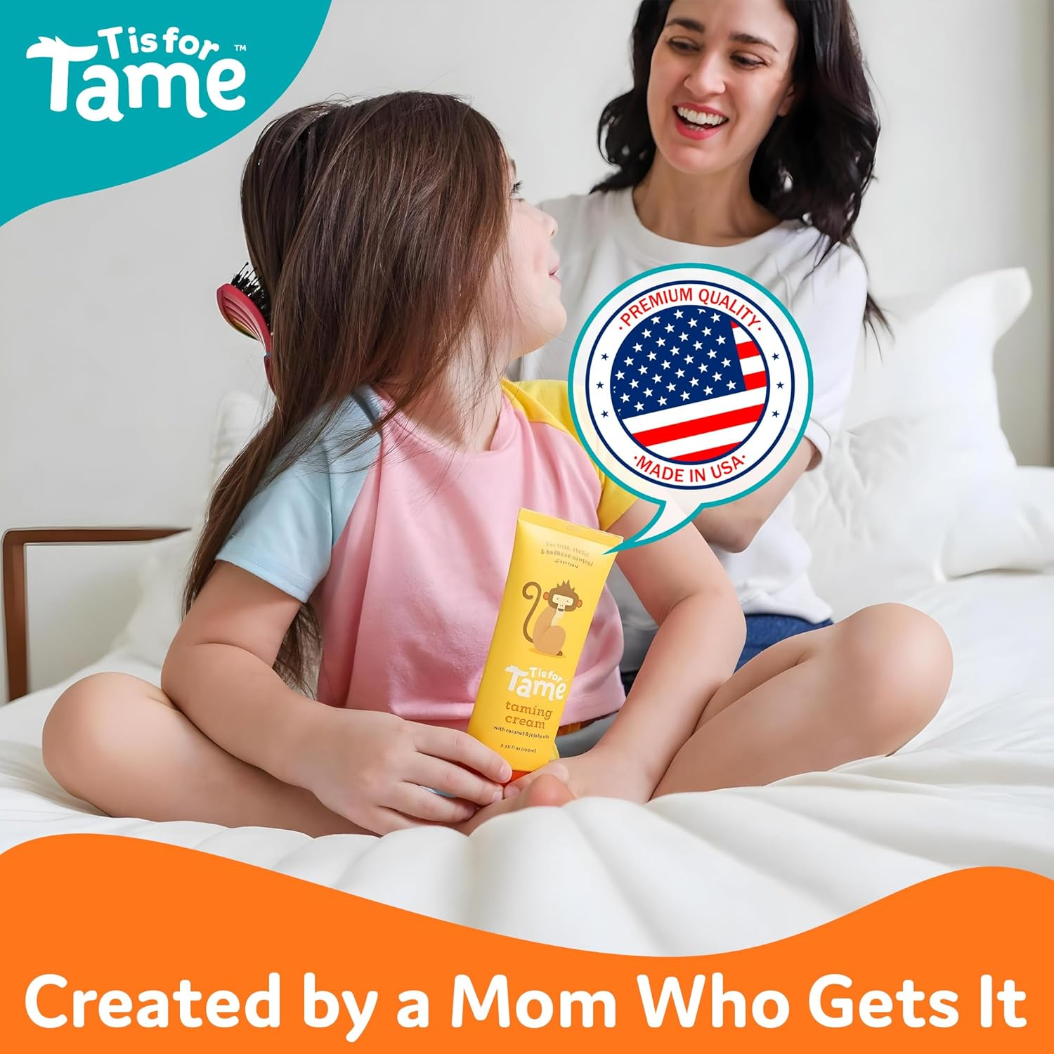 T IS for TAME Hair Calming Cream for Babies and Toddlers Safe & Effective Coconut & Jojoba Oil Not Greasy, Stiff, or Sticky image number 2