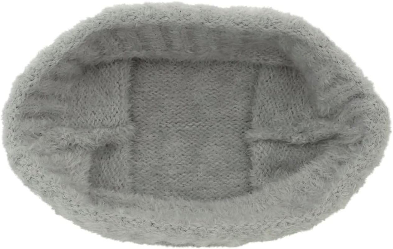 Pole & Joe MOONBAT Paul & Joe ACCESSOIRES Beanie Cat Shaggy Knit Hat Cat Ears Knit Autumn Winter Cold Protection Women'S Light Gray image number 3