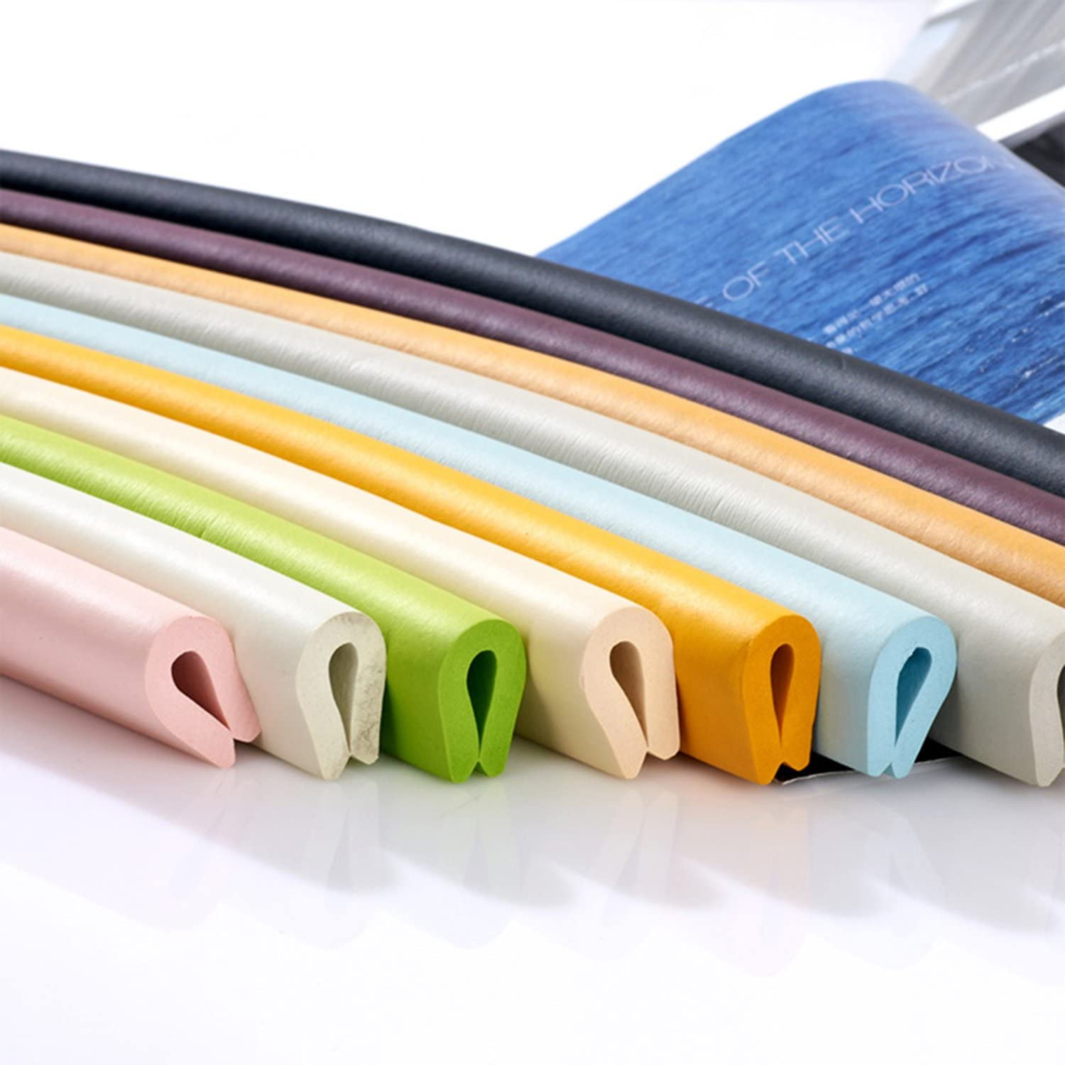 U Shape Glass Table Edge Protectors Premium High Density Foam Baby Safety Bumper Guard 2 Meters Red Brown image number 3