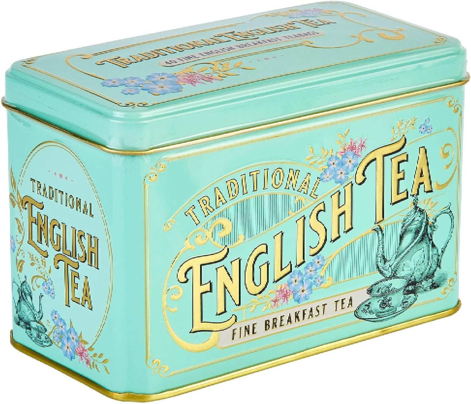 New English Teas Vintage Victorian Tea Tin with 40 English Breakfast Teabags image number 2