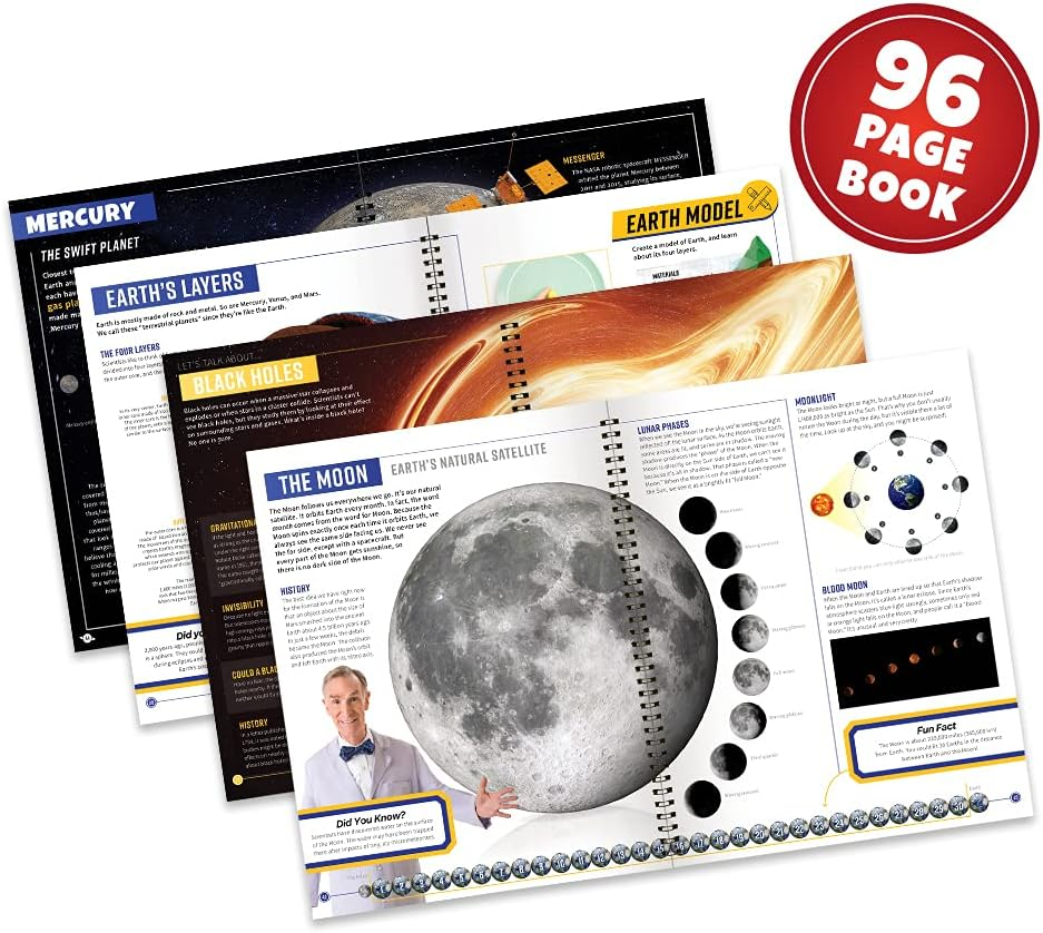 Abacus Brands Bill Nye'S VR Space Lab - Virtual Reality Kids Science Kit, Book and Interactive Learning Activity Set (Full Version - Includes Goggles) image number 1