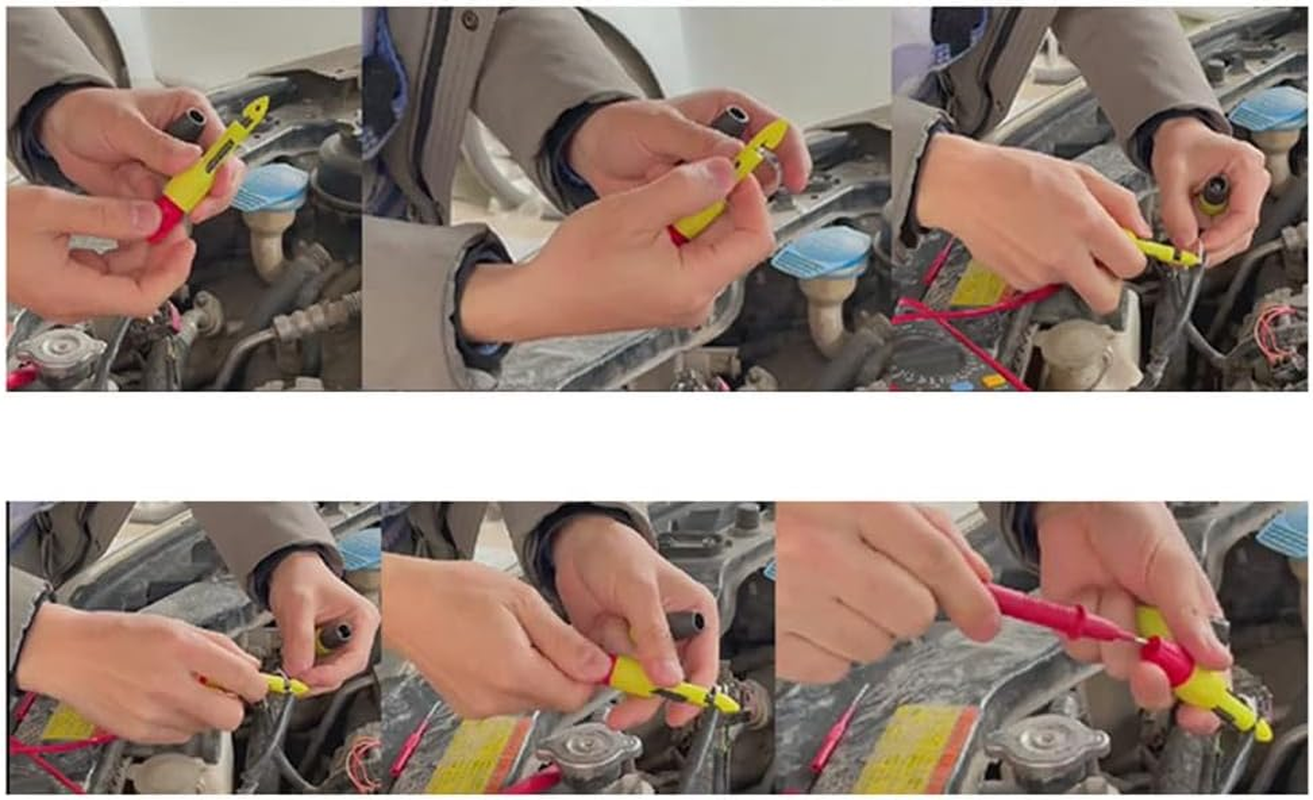 Veumoie 2 Pack Wire Piercing Probe Insulation Piercing Clip Probe with Insulated Inspection of Automotive Circuits image number 6