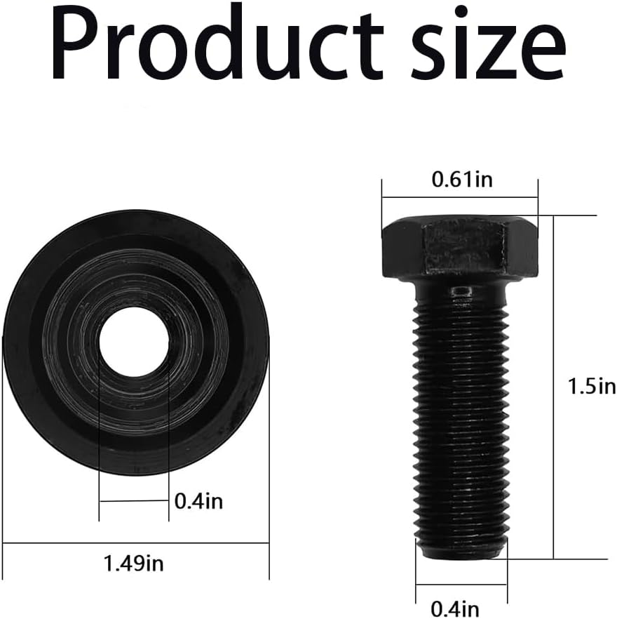 3PCS Compatible with Hus-Qvarna A-YP Crafts-Man Lawn Mower 532-1930-03 14457 193003 174365 539107522 532174365 532193003-A,Blade Bolt & Washer 1-1/4" X 7/16"-20,Lawnmower Blades Hold Bolts,Black image number 4