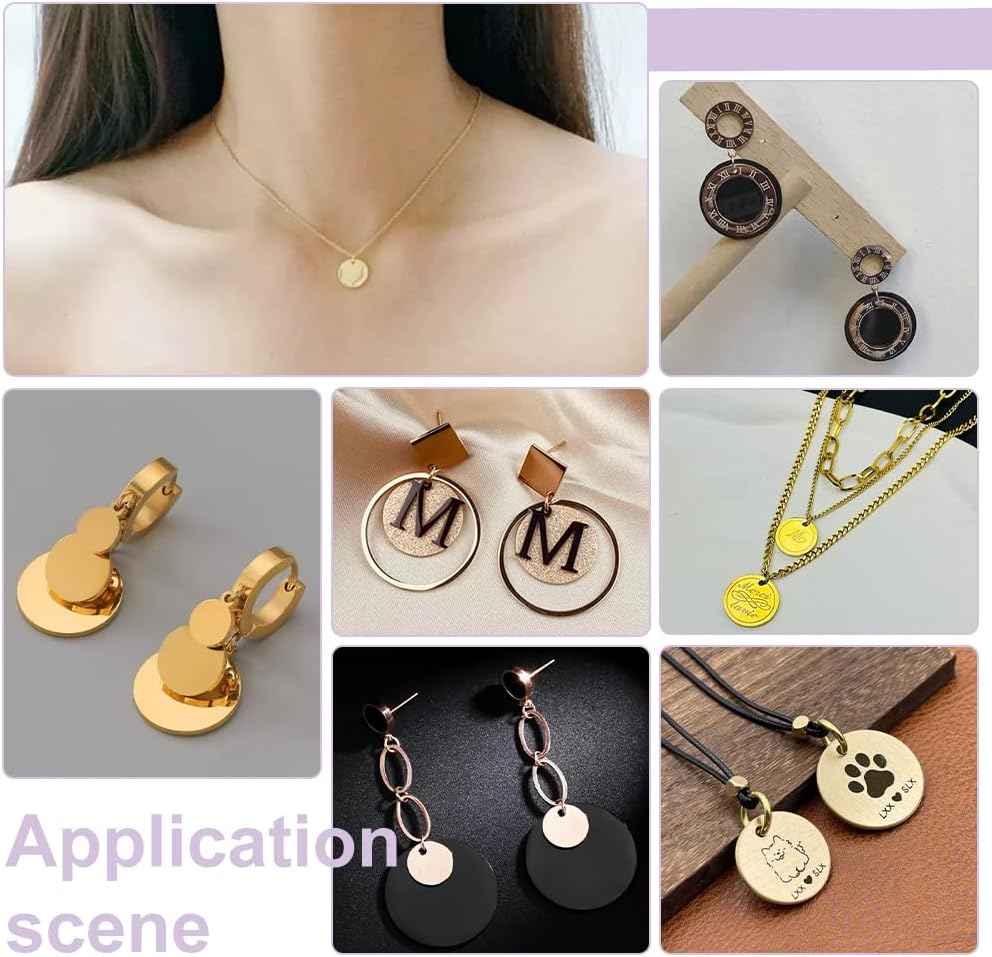 UNICRAFTALE 30Pcs 5 Colours round Metal Laser Engraving Blanks Dog Tags 25 Mm Stainless Steel Pendant Smooth Empty Tags Metal Charms for Jewellery Key Pet Dog Tags Making and Crafts image number 6