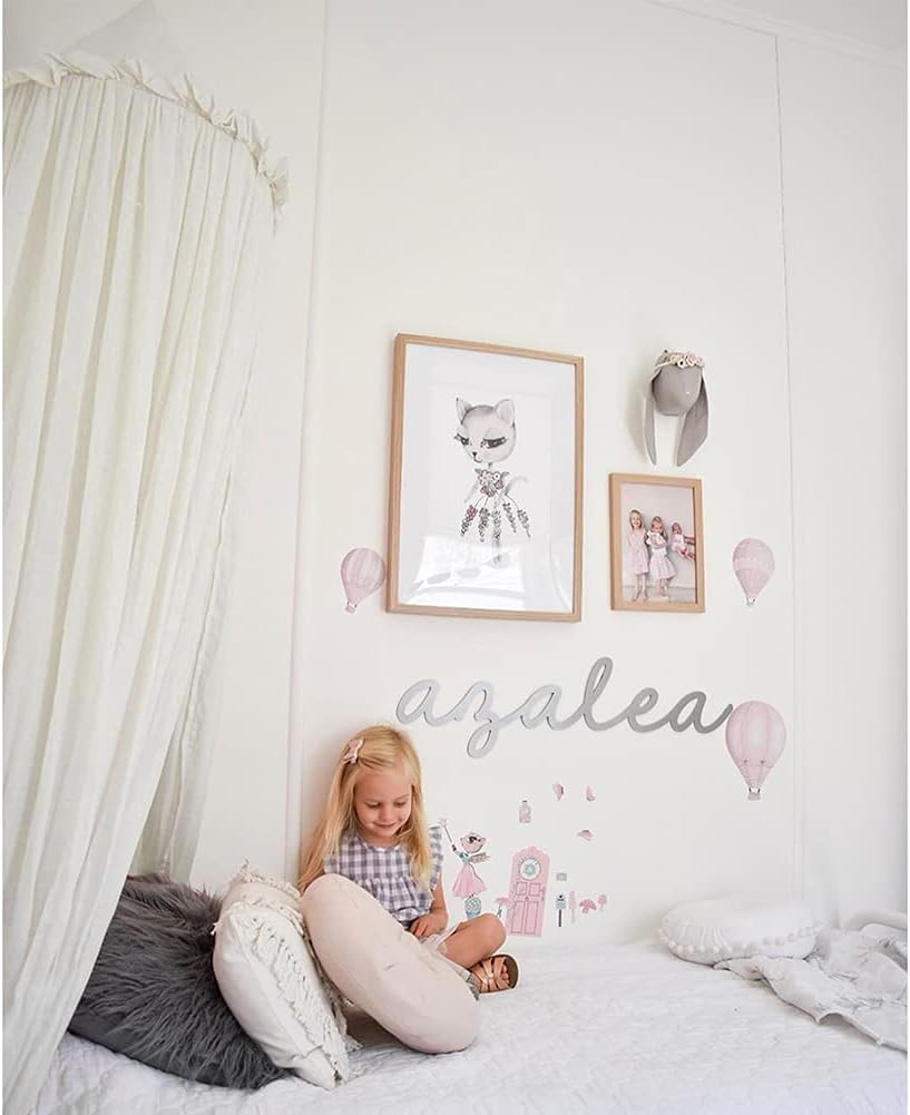 IBIZA VIBE MAMERIA Kids Bed Canopy with Frills Cotton Cover Net for Baby Crib Reading Nook Curtain Hideaway Hanging round Tent Nursery Bedding Play Room Decor - Beige image number 2