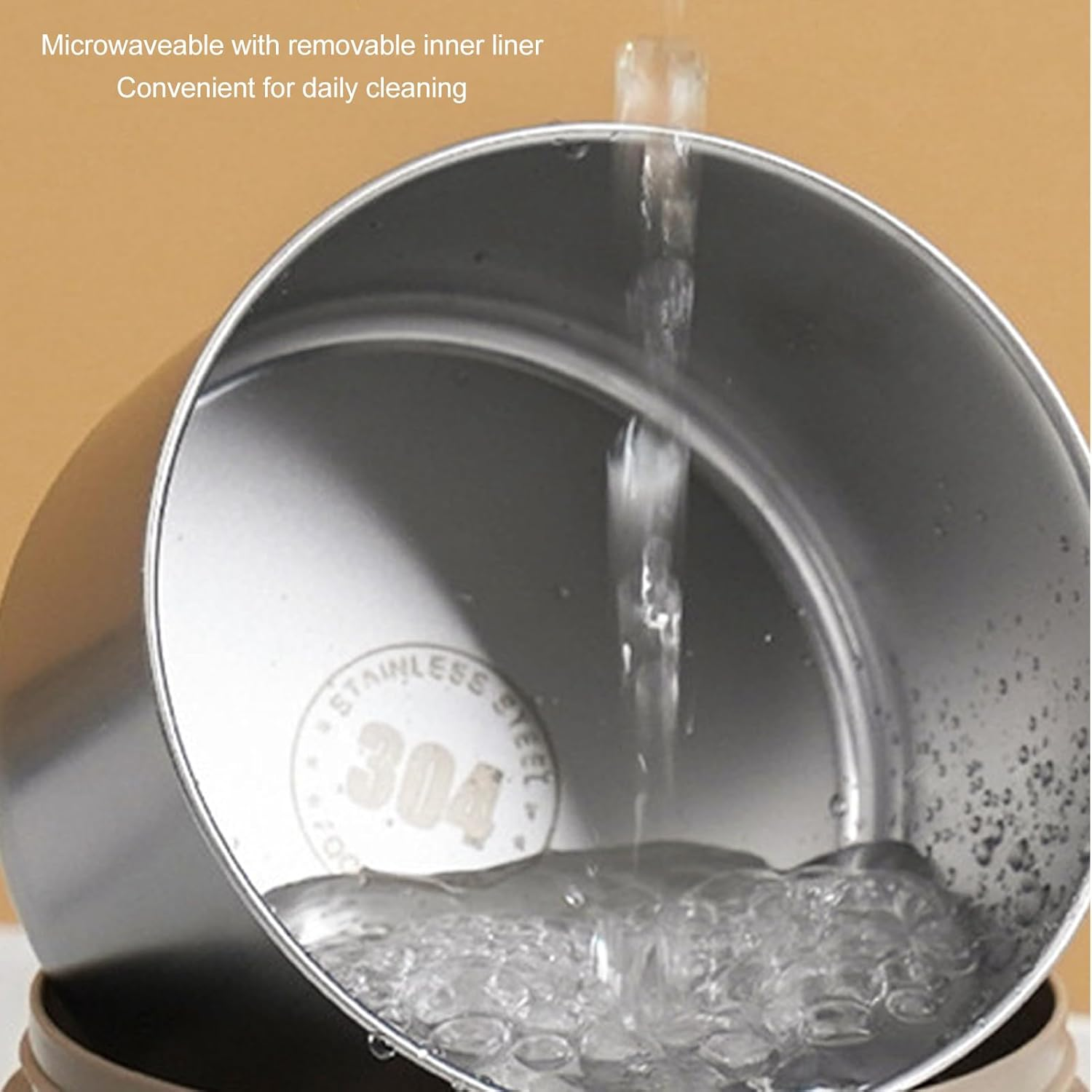 Insulated Food Container, 420Ml 304 Stainless Steel Double Layer Vacuum Insulated Food Jar, Wide Mouth Leak Proof Lunch Container for School Travel, Portable Food Bowl