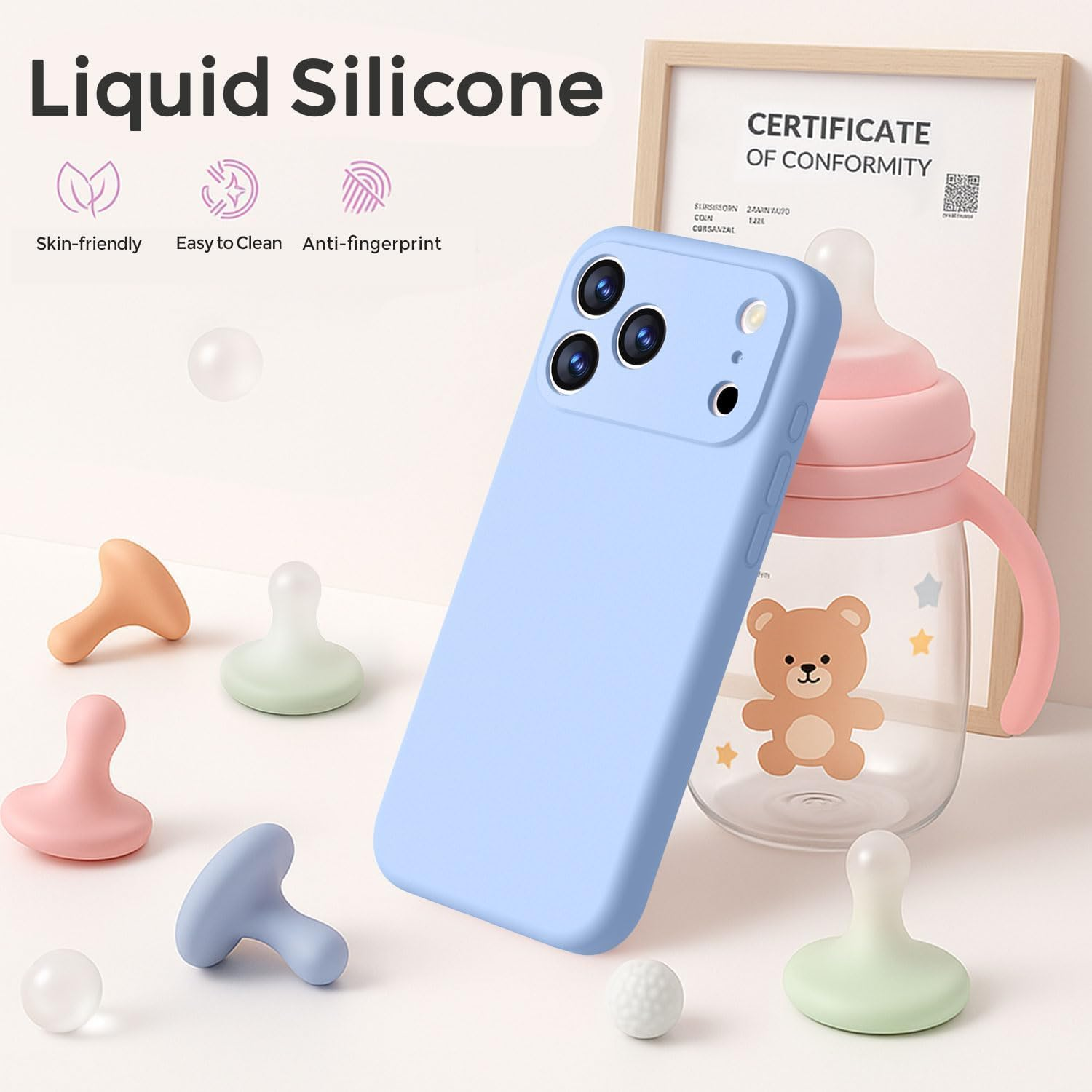 RUNGOS for Iphone 17 Pro Case Magsafe [Hidden Built-In Magnet] (Natural Liquid Silicone & Silky Touch) [10Ft Mil-Grade Shockproof] Soft Microfiber Lining Cover for Iphone 17 Pro Phone Case 6.3'' 2025 image number 2