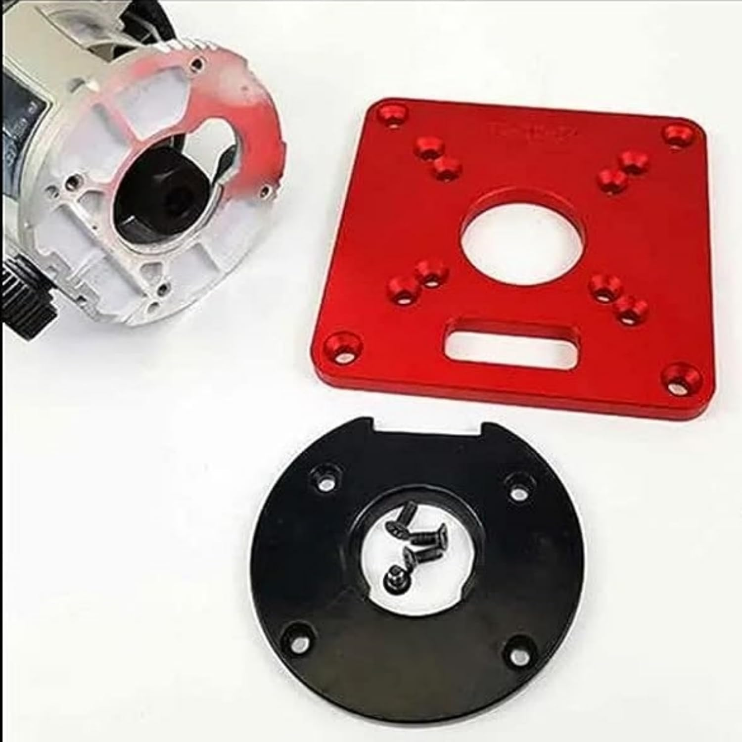Router Table Insert Plate Aluminum Alloy Compatible with Makita Routers Trimming Machine Flip Board Woodworking Engraving Machine Accessory 120X120X8Mm image number 6