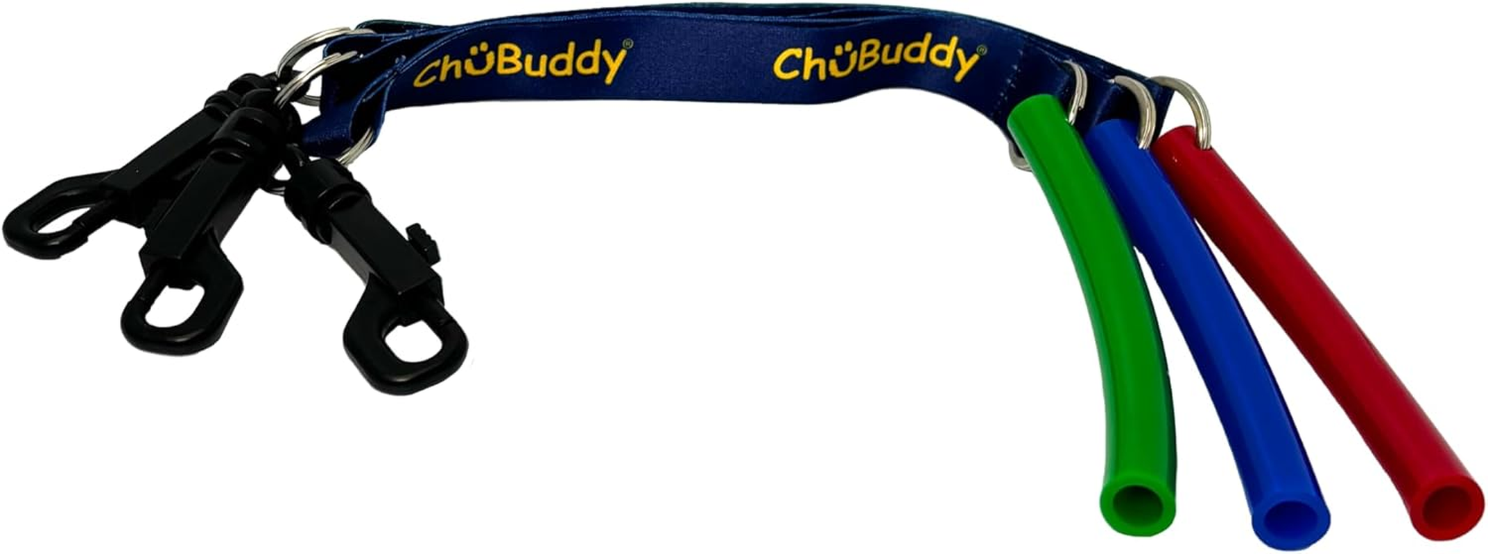 Chubuddy Strong Tubes 3 Pack, Blue, Green & Red - Clip On image number 2
