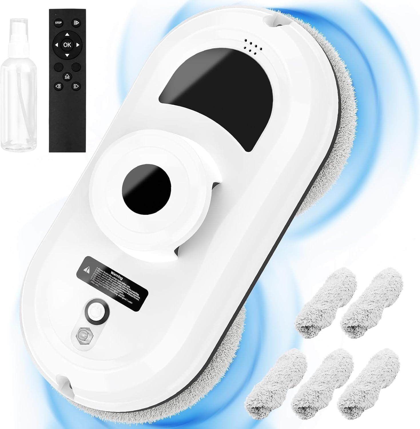 Advwin Window Cleaner Robot, 2800 Pa Smart Window Vacuum Cleaner with Remote Control and Anti-Falling Sensor Detection, Suitable for Glass Window Tile, Indoor Outdoor image number 6