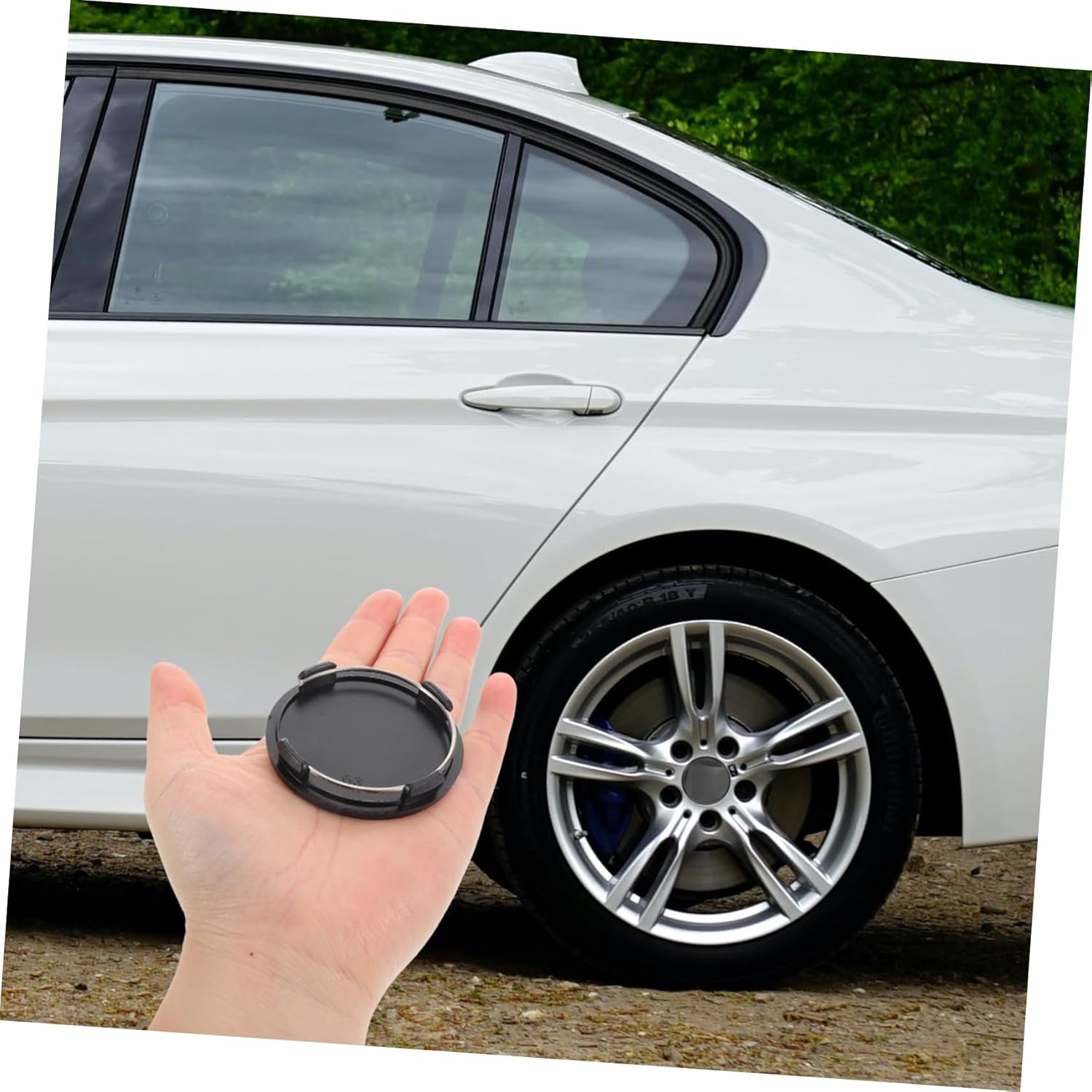 ABOOFAN 63Mm Car Wheel Hubcaps Center Caps 2Pcs Black Hub Cover Rim Caps Replacement for Automotive Exterior Accessories and Trailer Wheels image number 3