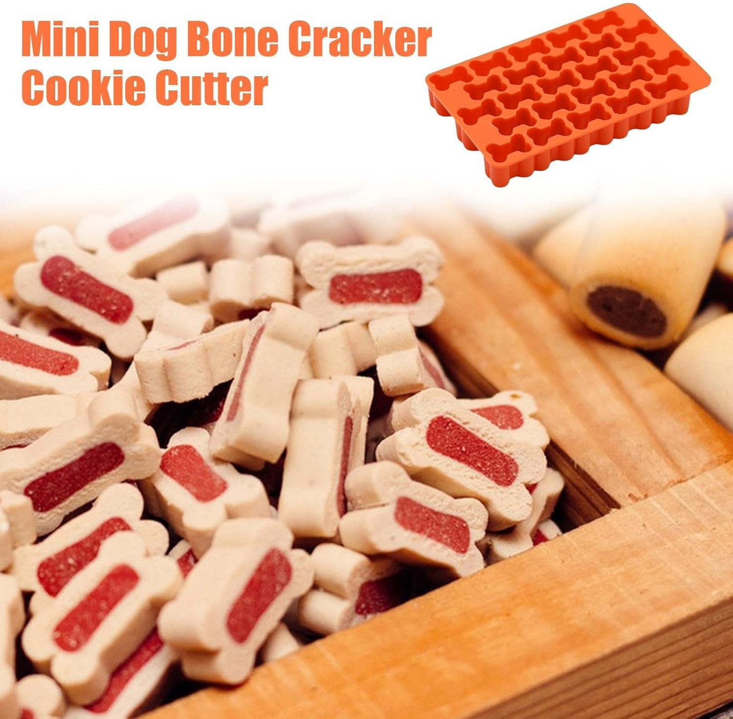 Cookie Cutter, 25-Cavity Dough Cutter, Reusable Dough Tool, Cracker Cutters, Kitchen Gadget for Bone Shaped Foods, Cookies, Dough, Bread