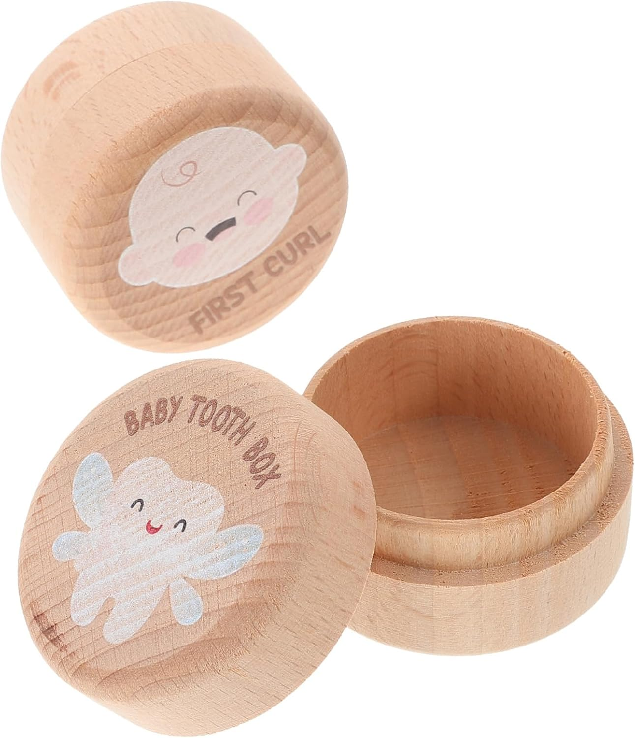 2Pcs Wooden Tooth Keepsake Box First Lost Teeth Box for Boys Girls Gifts for for For image number 3