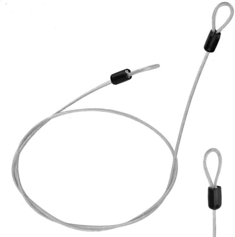 Steel Wire Lock Line,Stainless Steel Cable Lock, Bike Security Steel Cable,High Reliability Security Lock for Bicycle Double Looped Stainless Steel, External Bike Scooter Cable Lock Cable (Black)