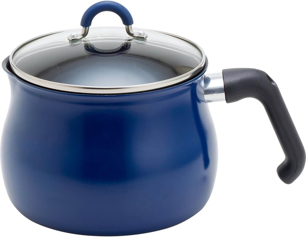 Wahei Freiz SRA-9473 Multi-Pot, Large Size, 6.3 Inches (16 Cm), 3L (3 to 4 People), Navy, Induction Compatible, Rice Pot, Milk Pan, Fryer, Fluorine Resin Processing, Living Alone, New Life