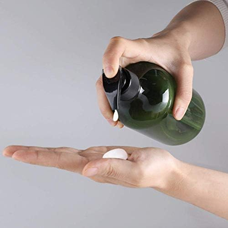 2PCS 500Ml Refillable Plastic Bottles Pump for Handwash, Shower Gel Detergent PET Material (Green) image number 6