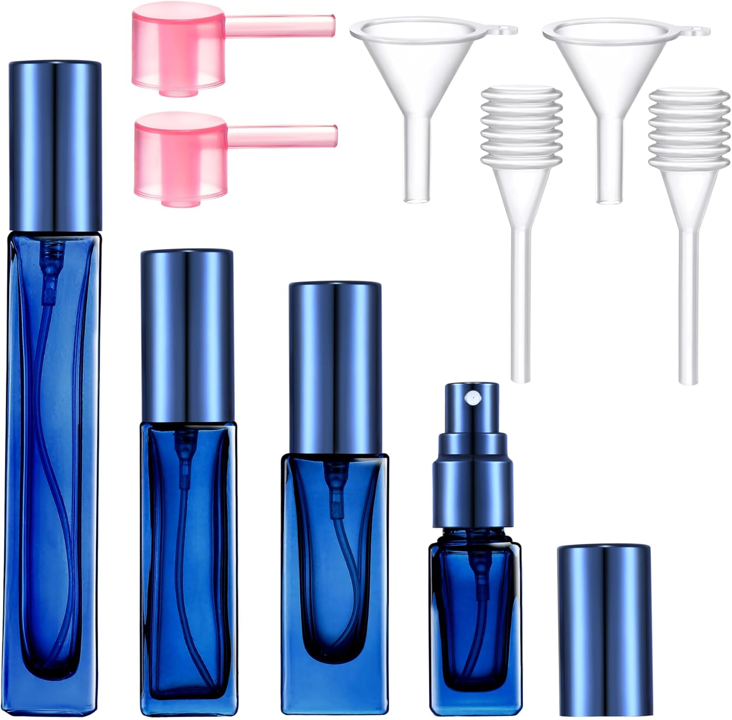 Yikimyfo Travel Perfume Spray Bottle, 4 Pcs(3Ml+5Ml+9Ml+10Ml) Leakproof Cologne Travel Bottle Refillable Perfume Bottle Fine Mist Perfume Atomizer Mini Spray Bottles Fragrance Bottle - 3Pcs-10Ml(Black+Purple+Grey) image number 2