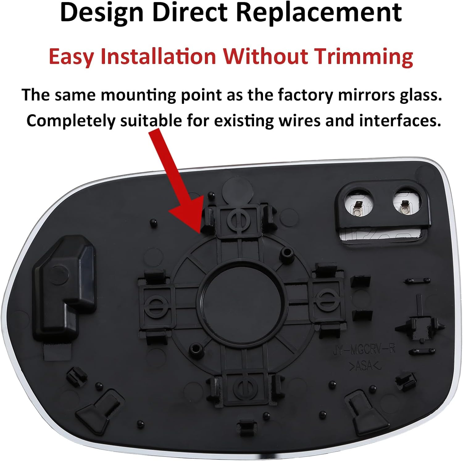 Right Side Mirror Replacement for Honda CRV 2017 2018 2019 2020 2021 2022 - Right Side Mirror Glass, Rear View Mirrors Glass with Power Heated