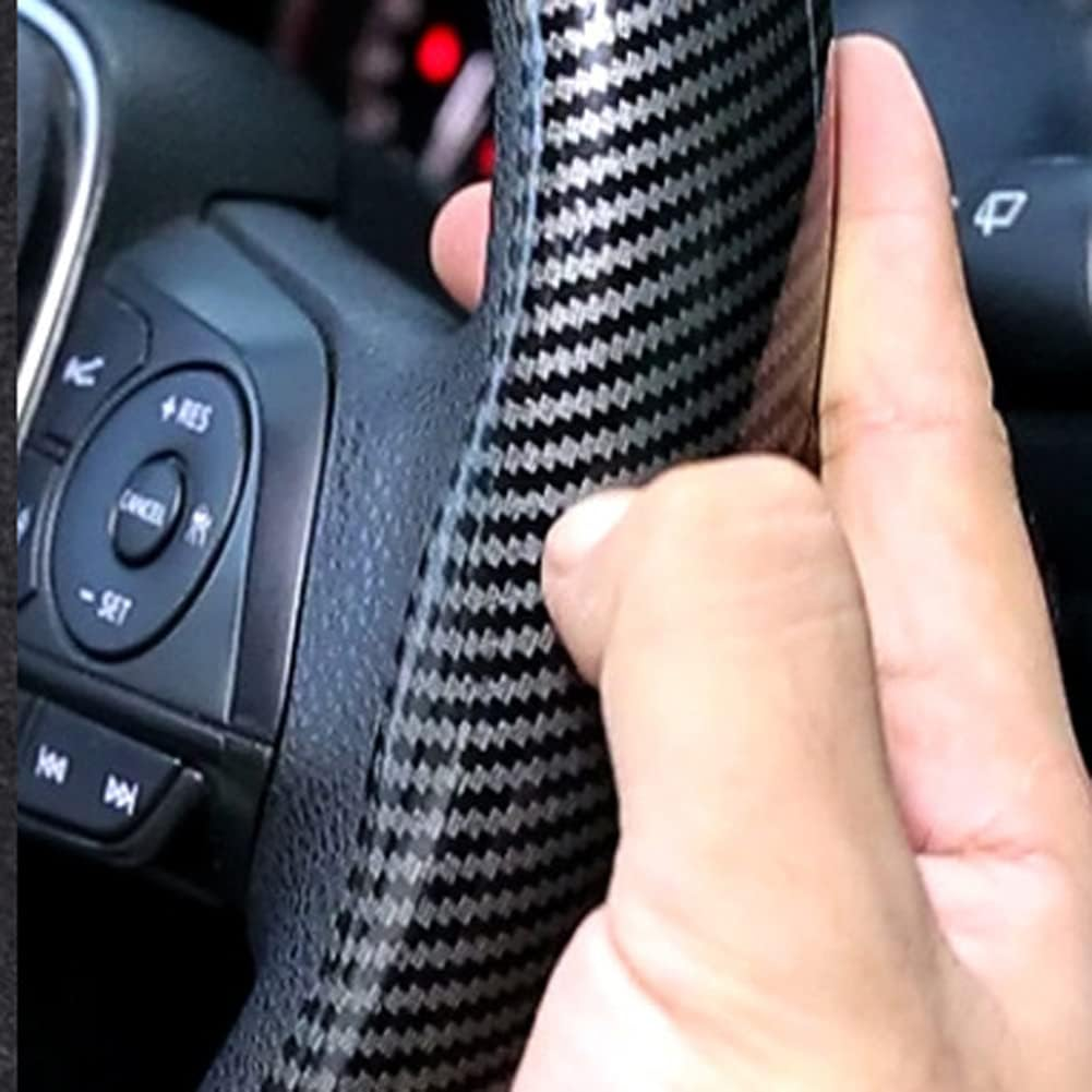 Car Steering Wheel Cover Carbon Fiber Universal Automobile Interior Accessories image number 3