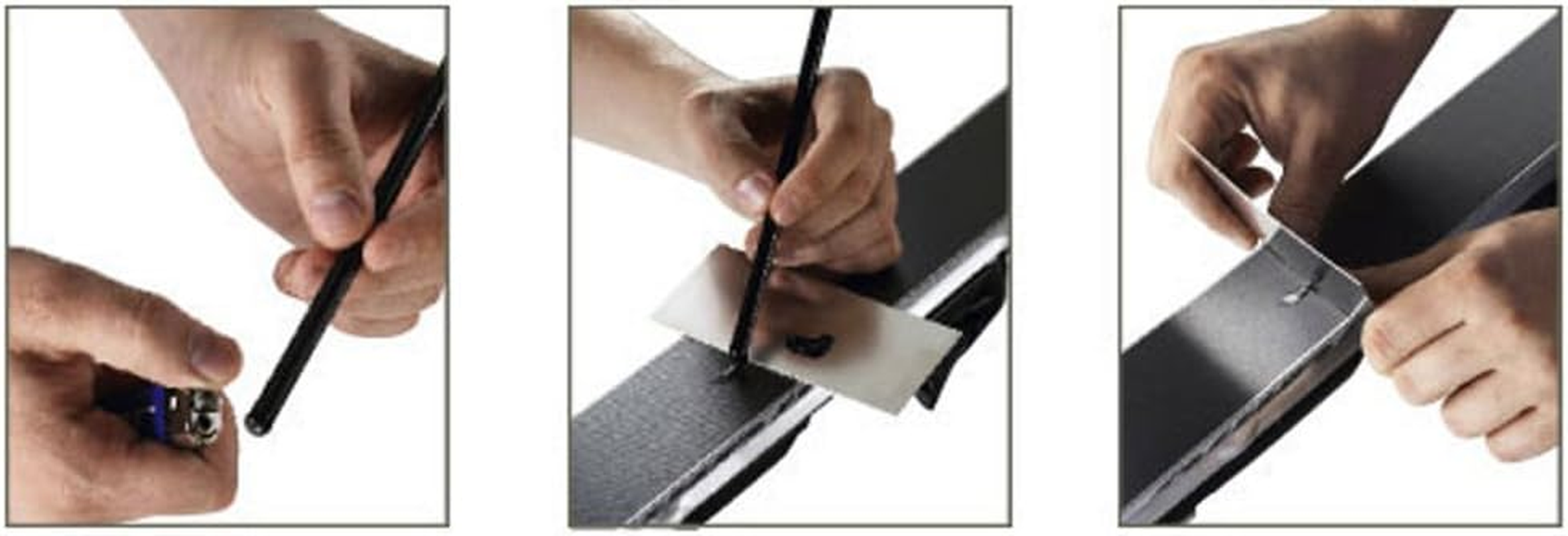 XCMAN Alpine Freeride Snowboard Ski Base Ptex Base Repair Kit:5 Ptex,Metal Scraper,Sanding Sponge image number 4