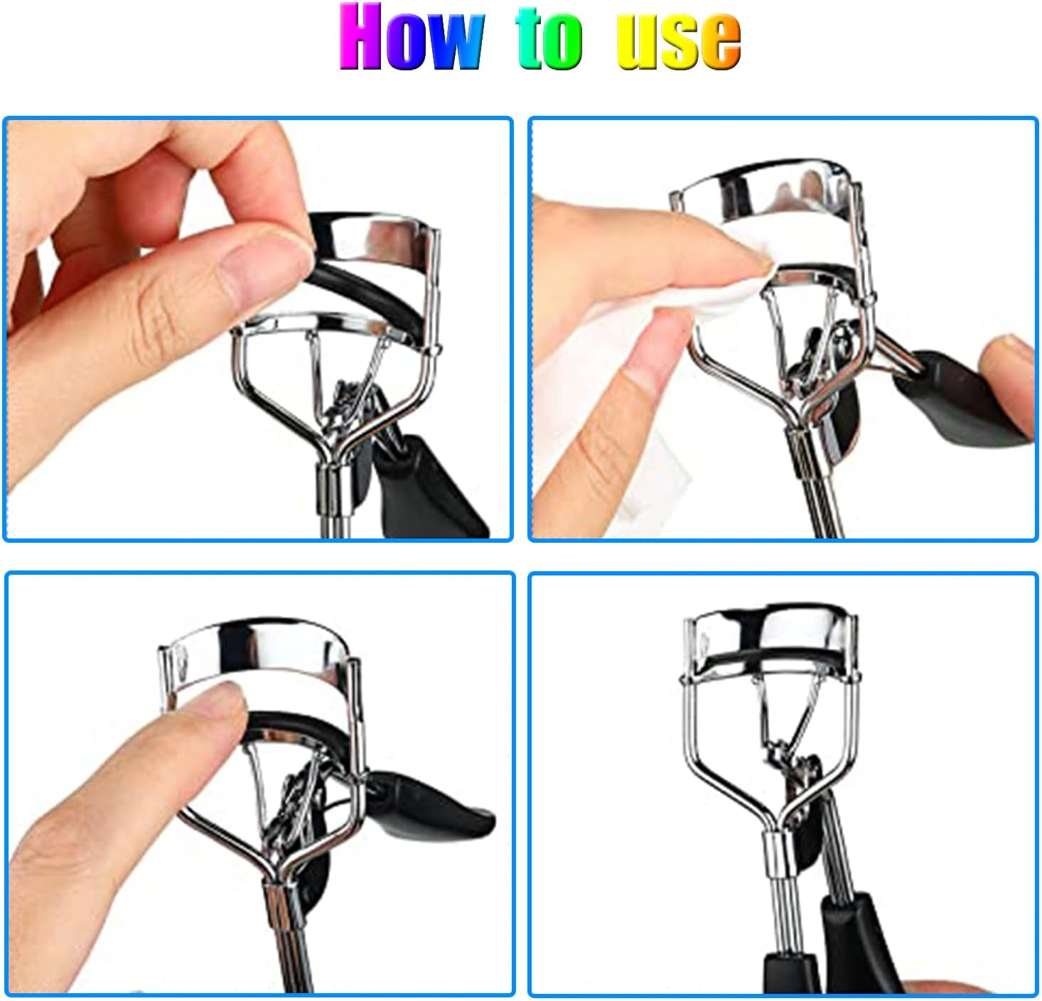 WADY 120 Pieces Eyelash Curler Refill Pads - Universal Replacement Rubber Pads for Lash Curlers (Black) image number 1