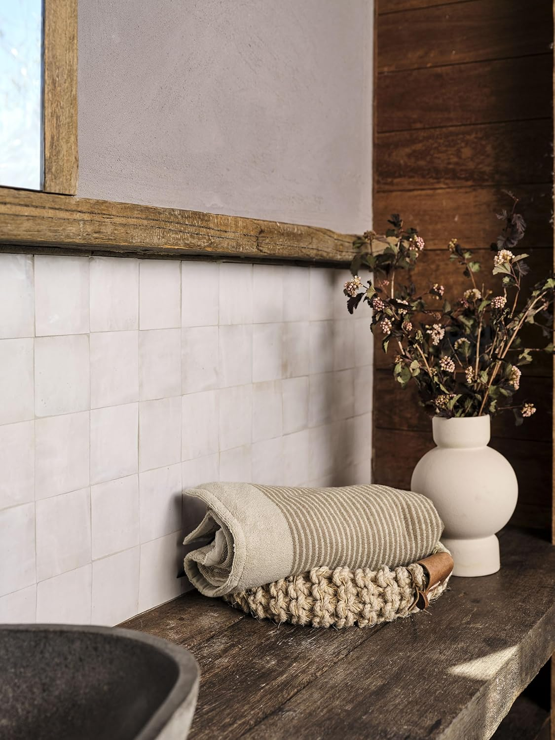 Linen House Inverloch Hand Towel, Mushroom image number 5